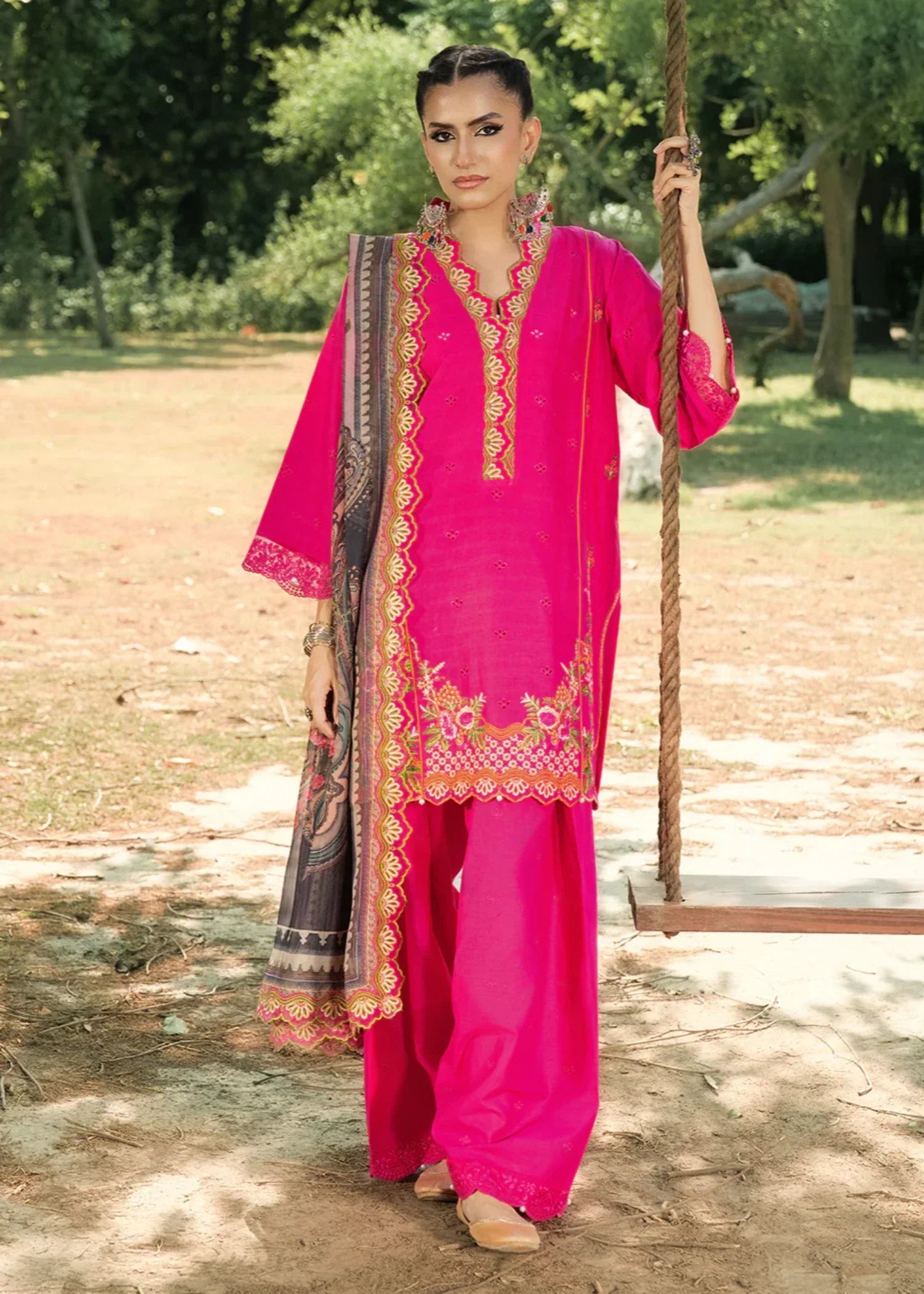 Hemstitch Blush Petal Women 3pcs