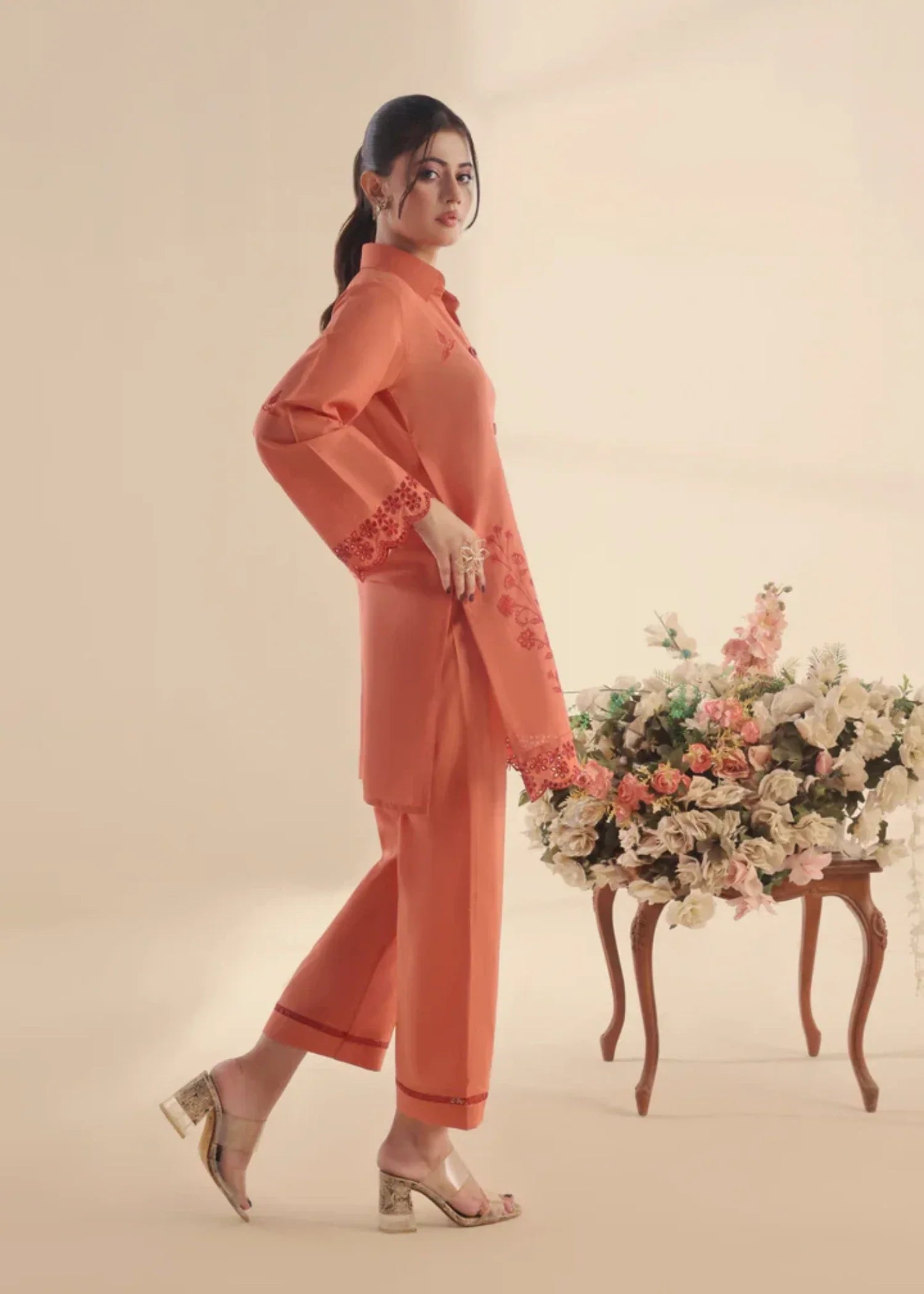 Luxeurs Ember Embroidered Lawn Dress Women 2pcs