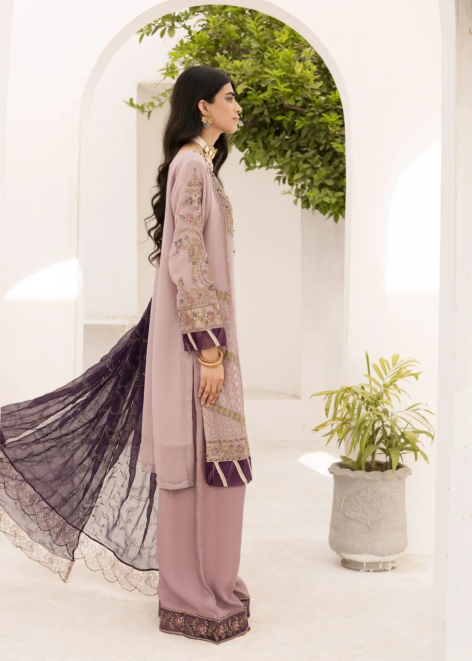 Pehnawa By Bin Akram’s Rose Luxe | Chiffon Women 3pcs