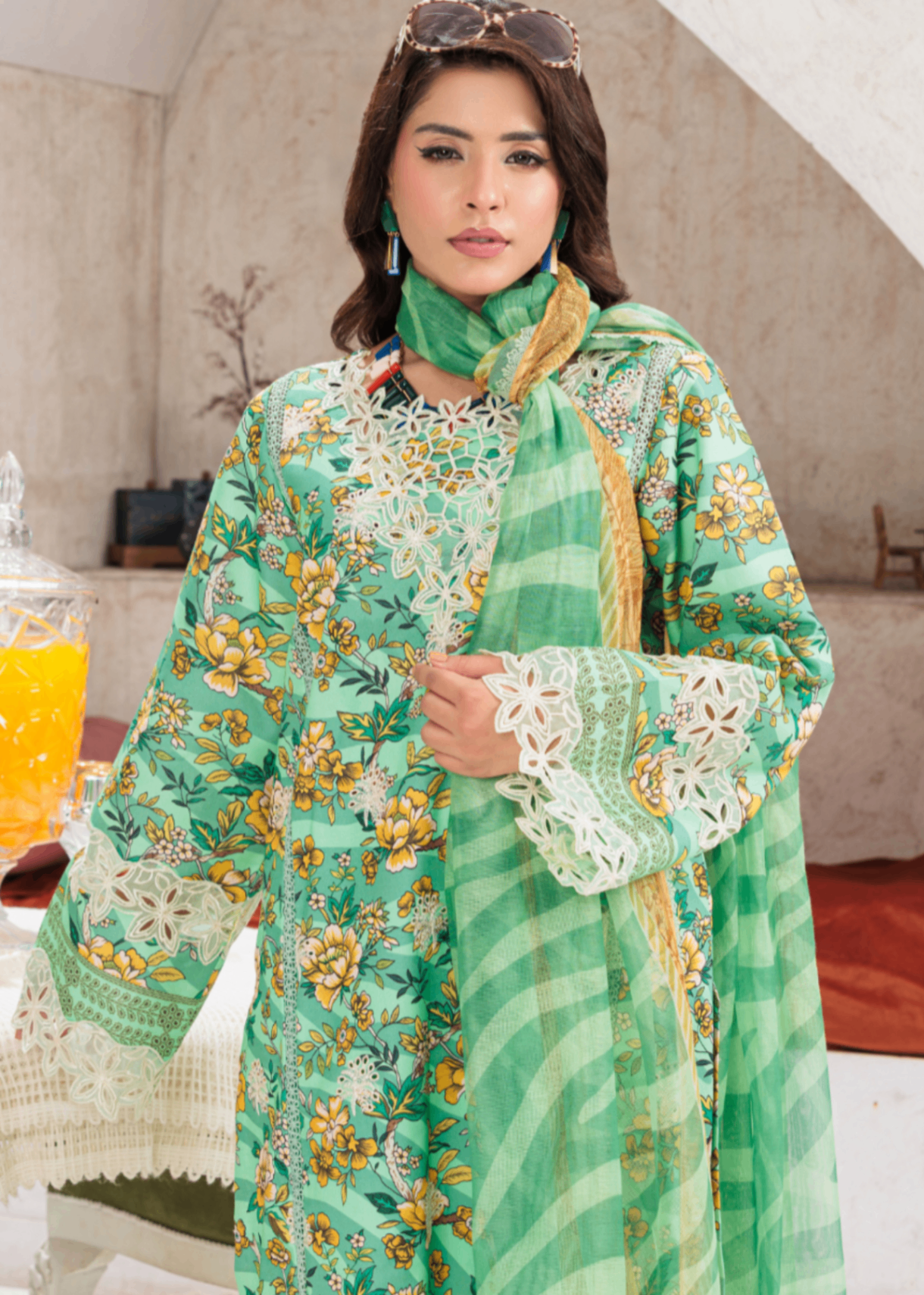 Huma Gul Mint Mirage HG 101 Women 3pcs