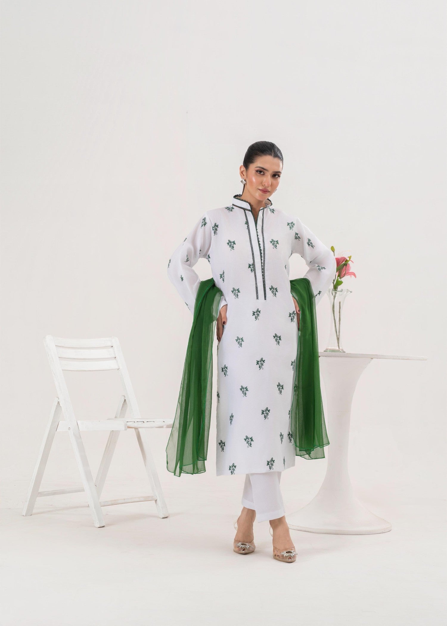 Stylish Collection AZADI EMBROIDERED Women 3pcs