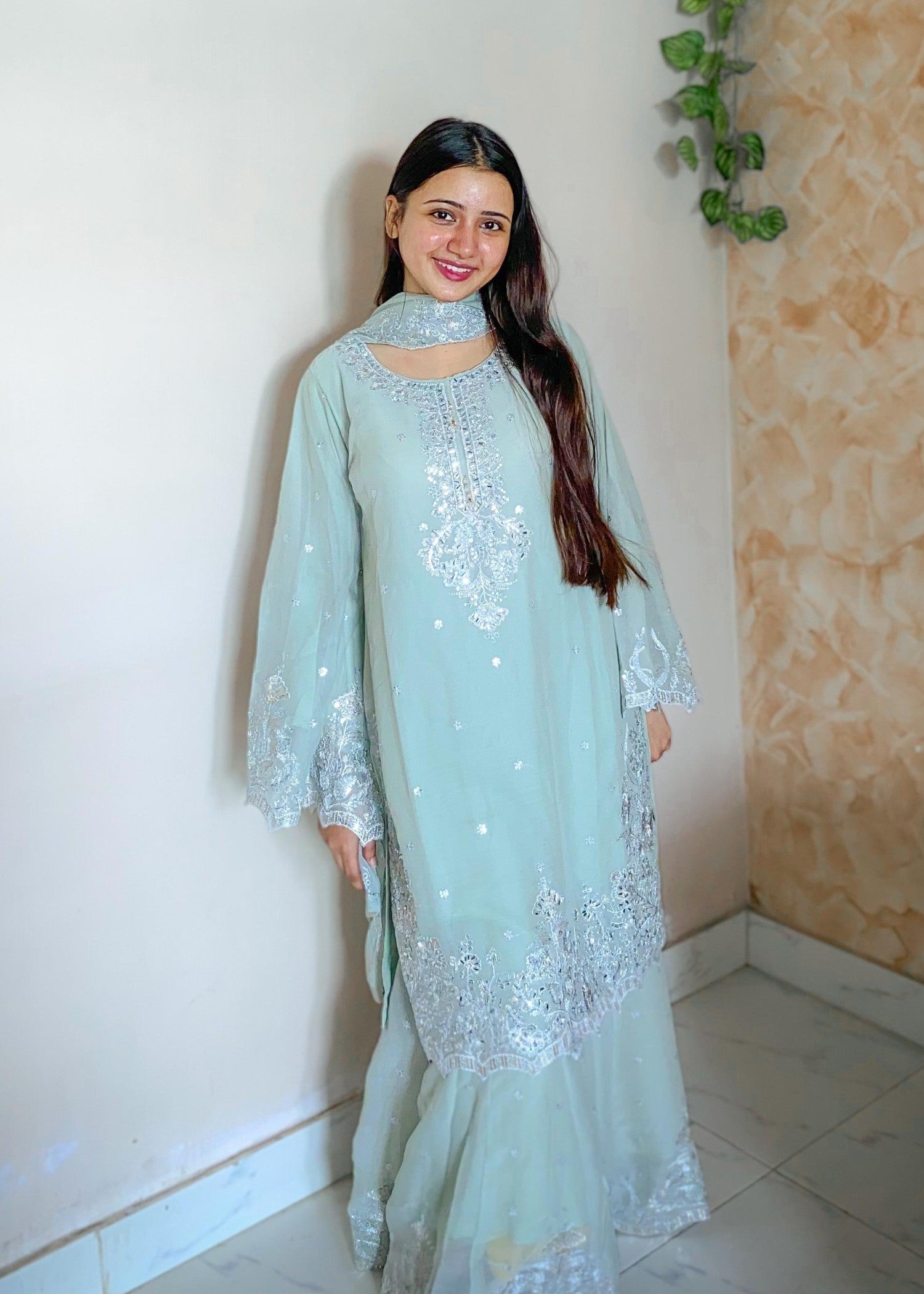 Inaaya Fashion Sajal Grey Women 3pcs