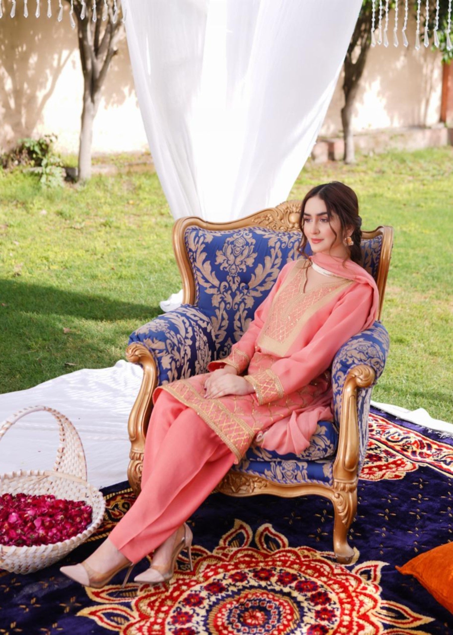 Akhrot Clothing Pink Festive Women 3pcs