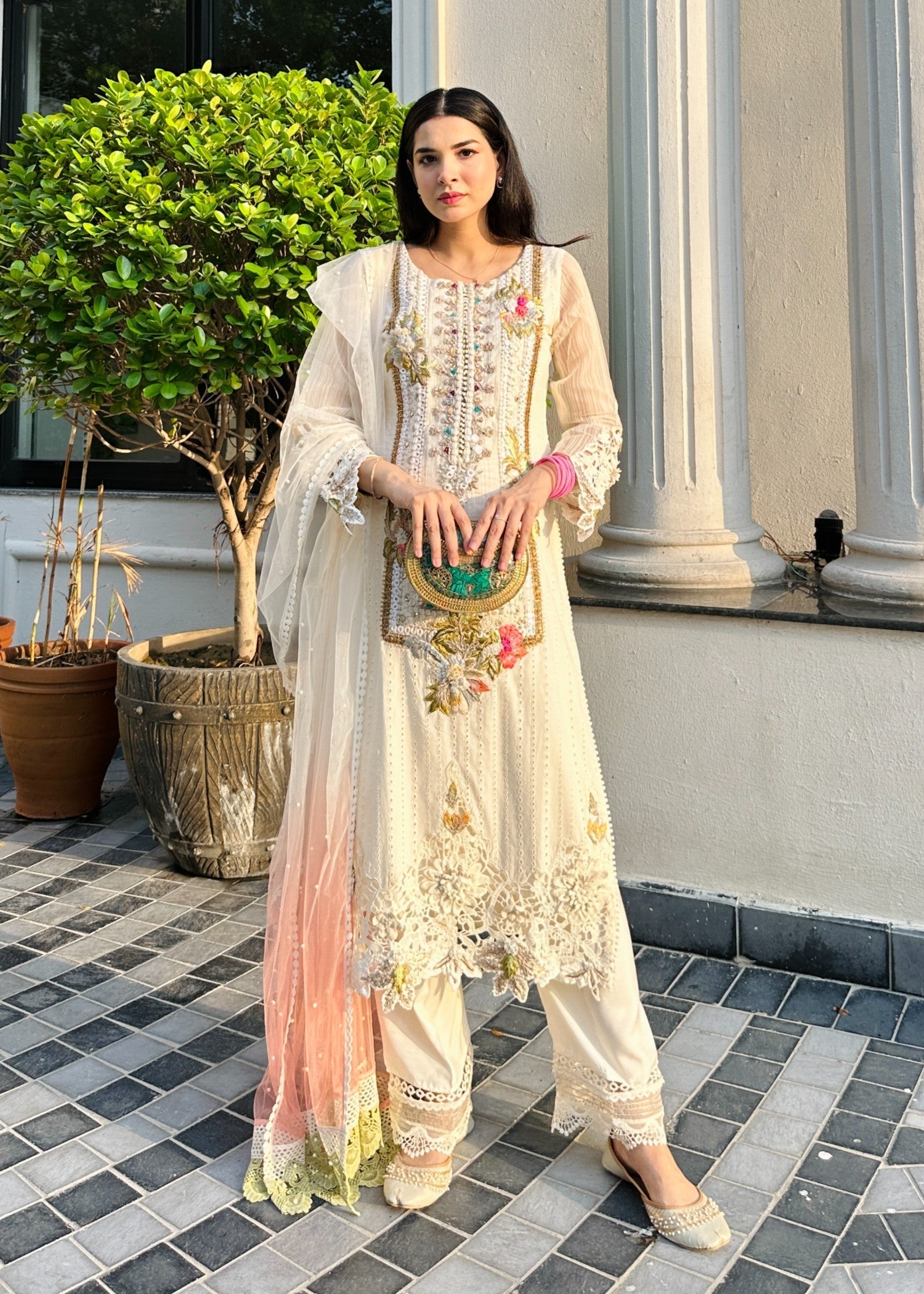 Khuda Baksh Creations S 125 Off White Women 4pcs