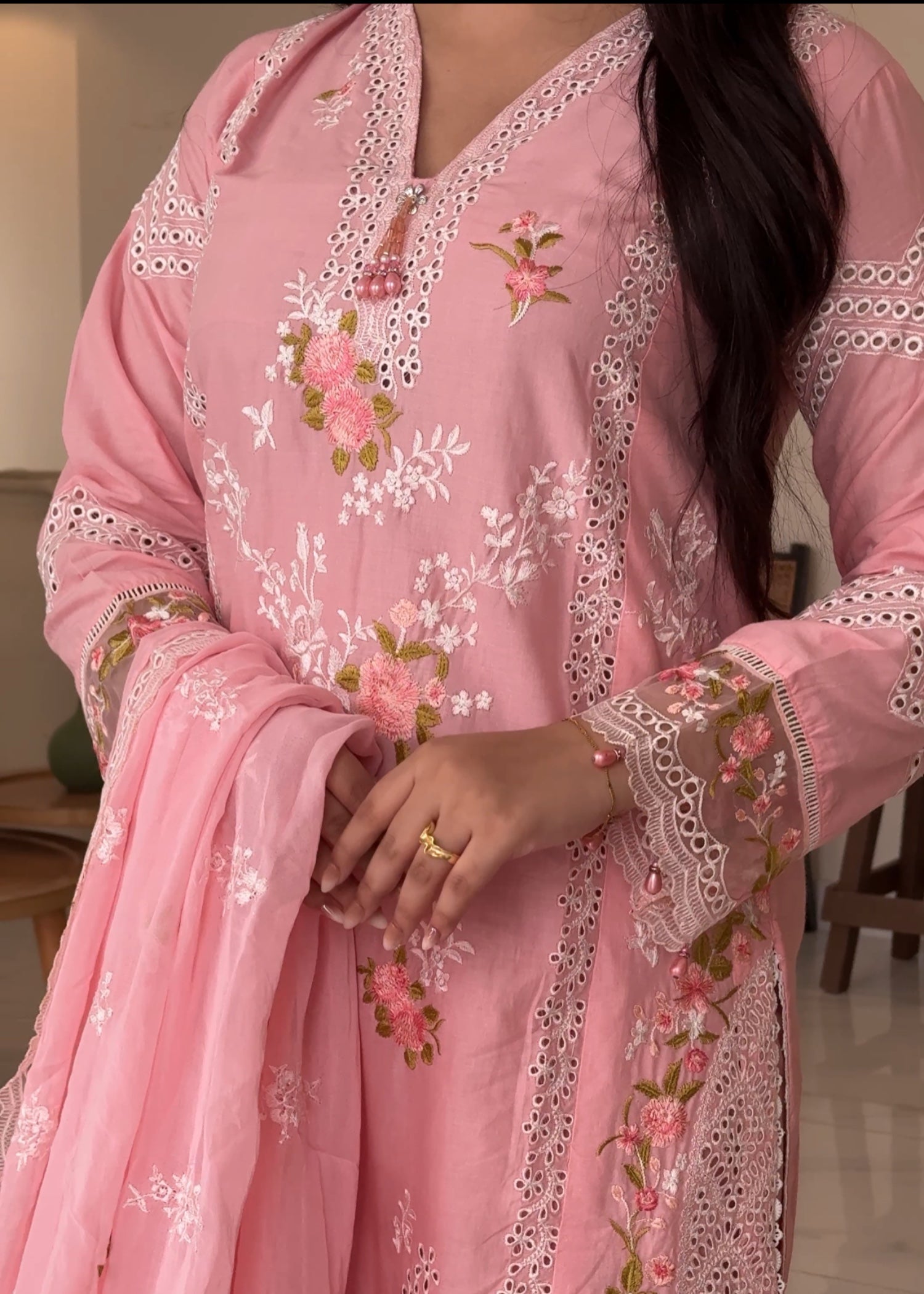 Suits By Sadia Rose pink Women 3pcs