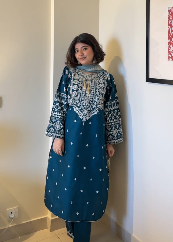 Shehroz Fashion MEHRUNISA LAWN EMBROIDERY SUIT Women 3pcs