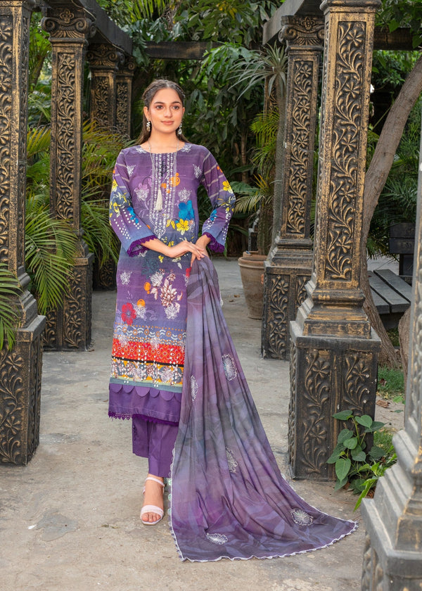 Ayeza Collection Purple Kurta Set 09 Women 3pcs