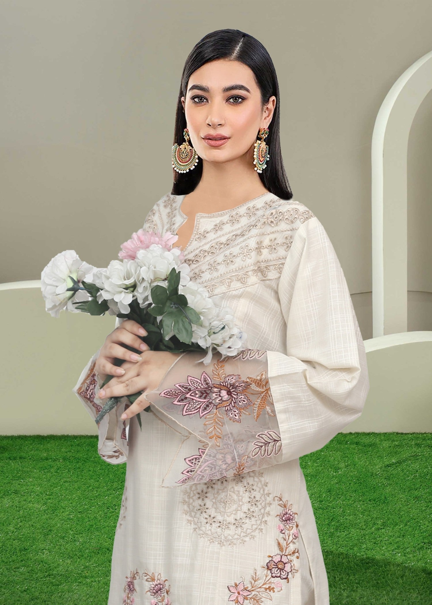 Esha Sehgal Studio Women Formal Dresses White Ready to Wear Women 2pcs