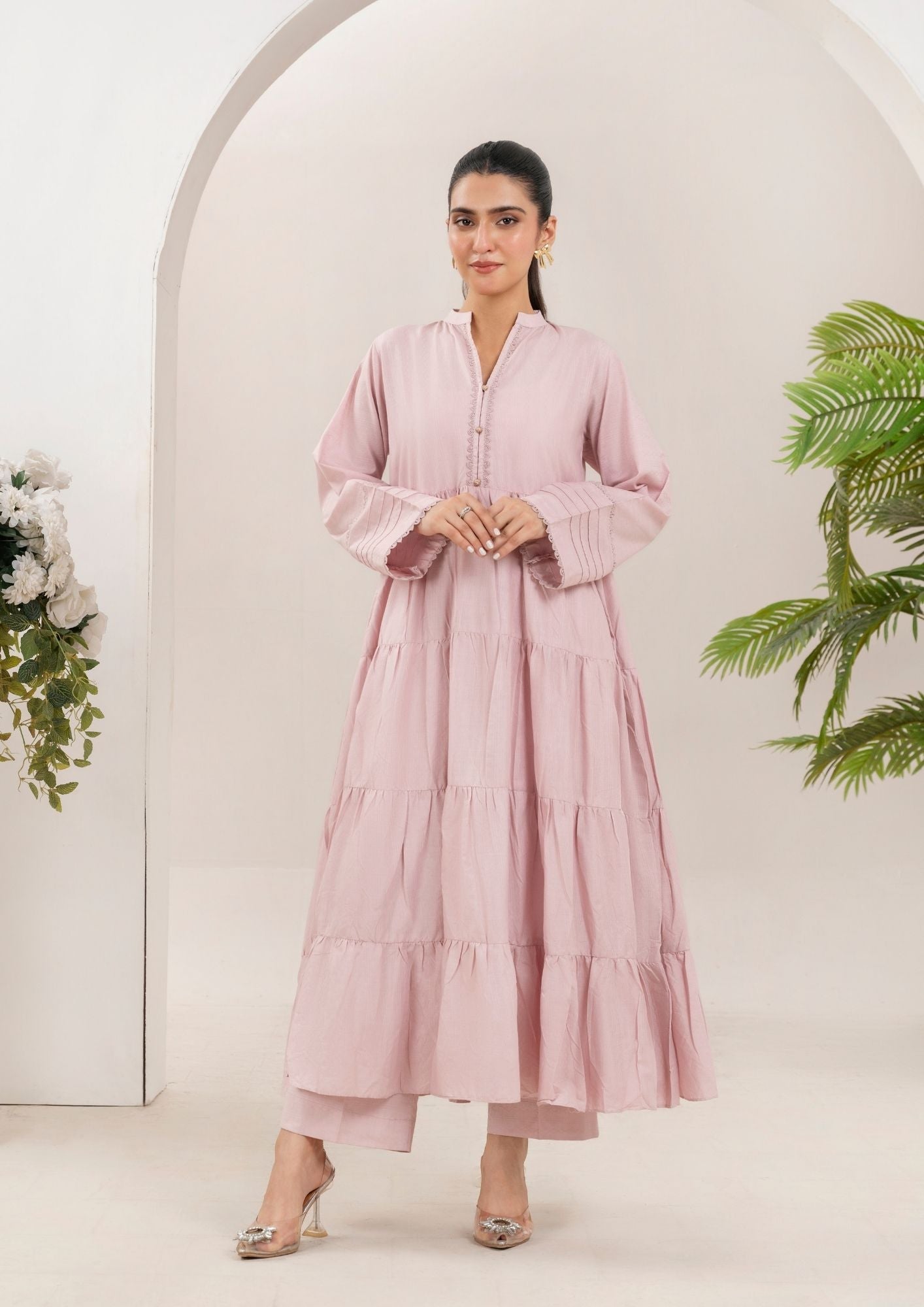 Yolo Pret Cotton Frock Set Rozana S25 0016 Women 2pcs