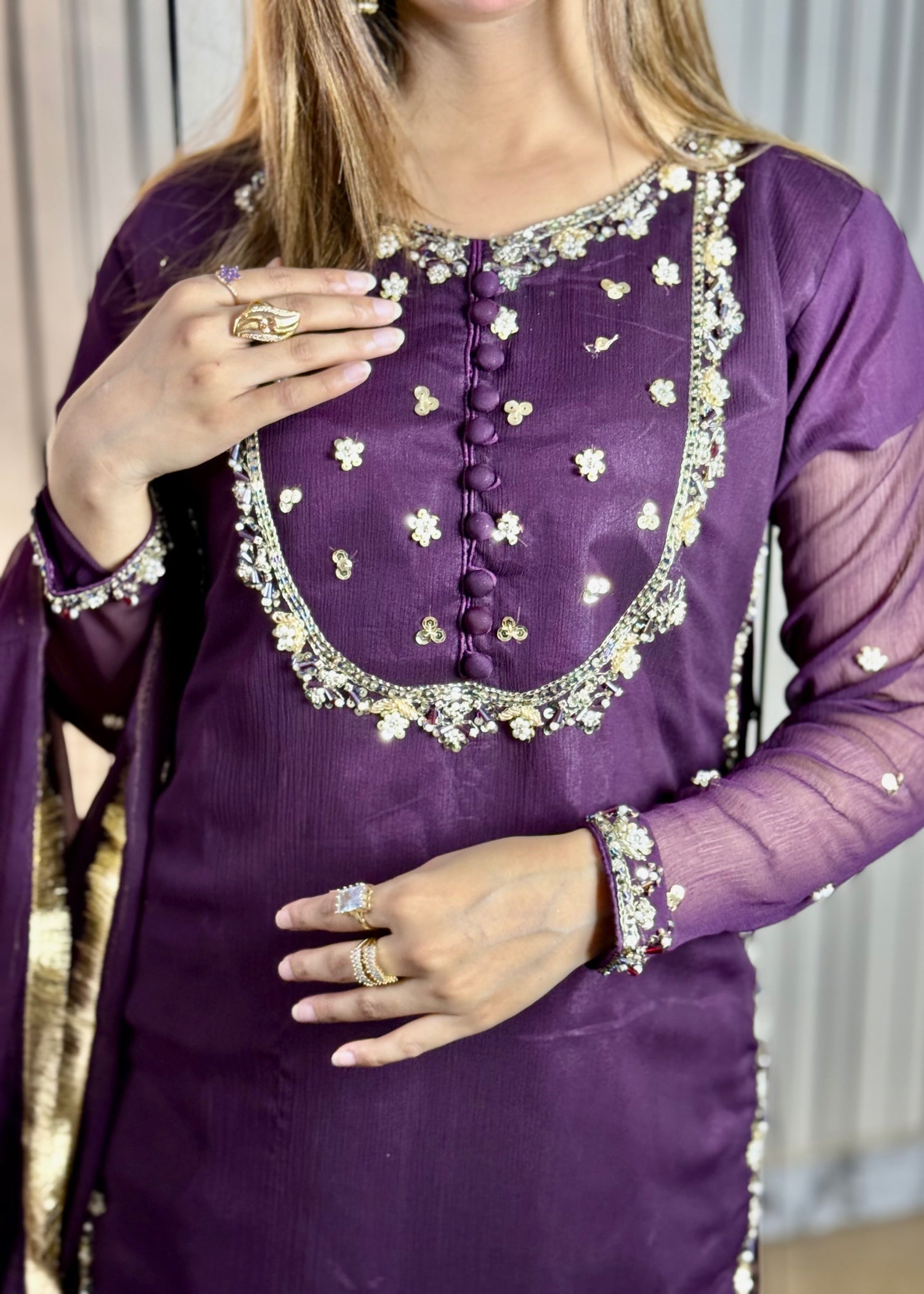 Suits By Sadia Purple crush Women 3pcs