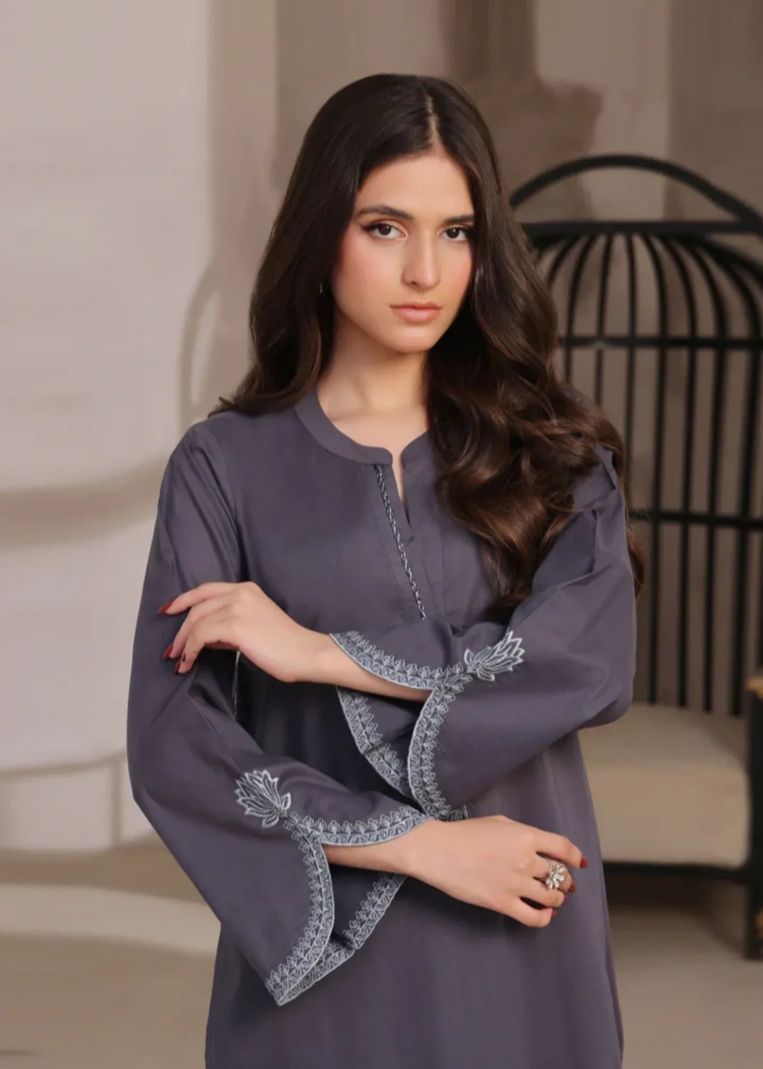 Luxeurs Twilight Embroidered Lawn Dress Women 2pcs