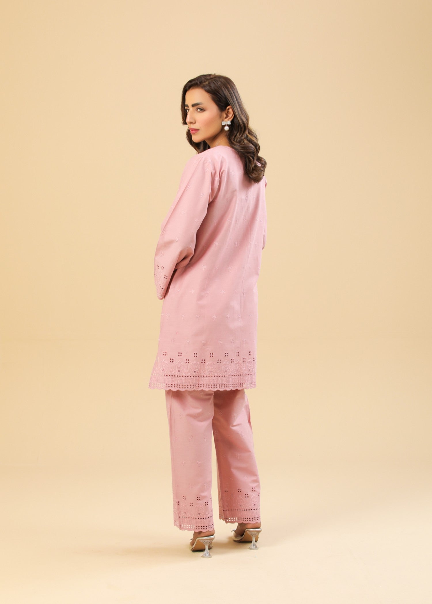Zenyre Pink Chikankari Set Women 2pcs