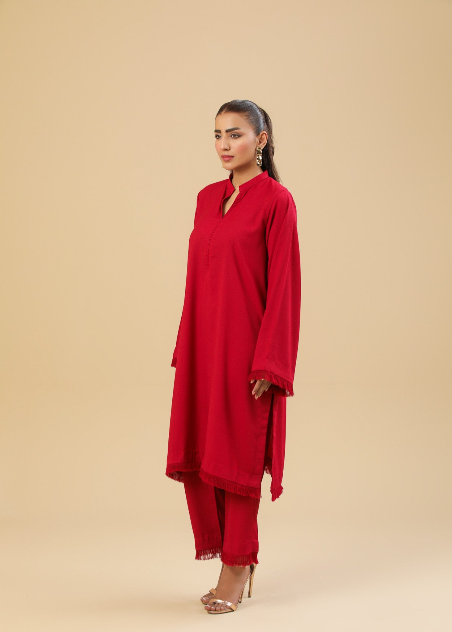 Zenyre Marooon Aura Solid Set Women 2pcs