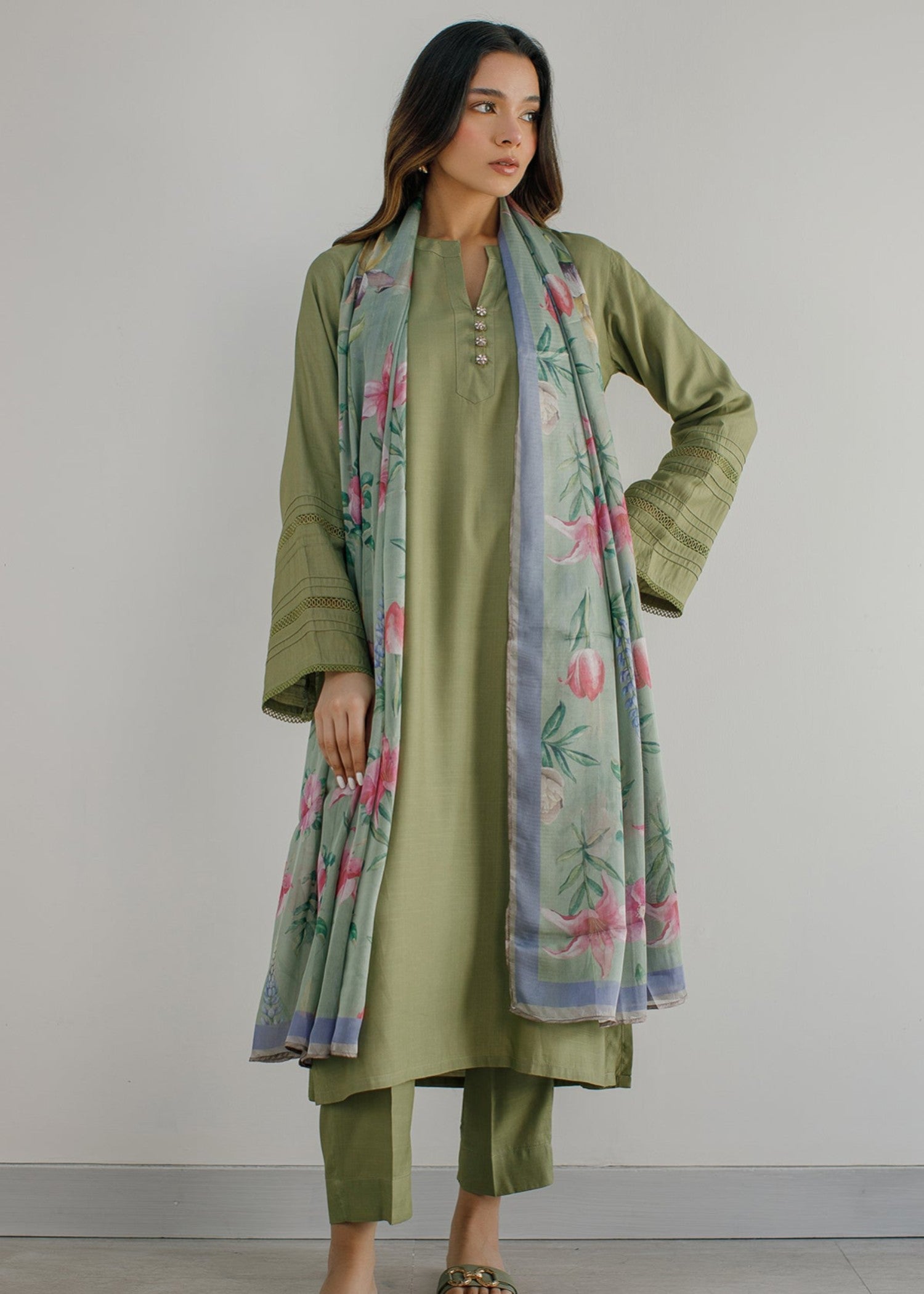 Peach Republic Raw Silk Suit 01 Women 3pcs