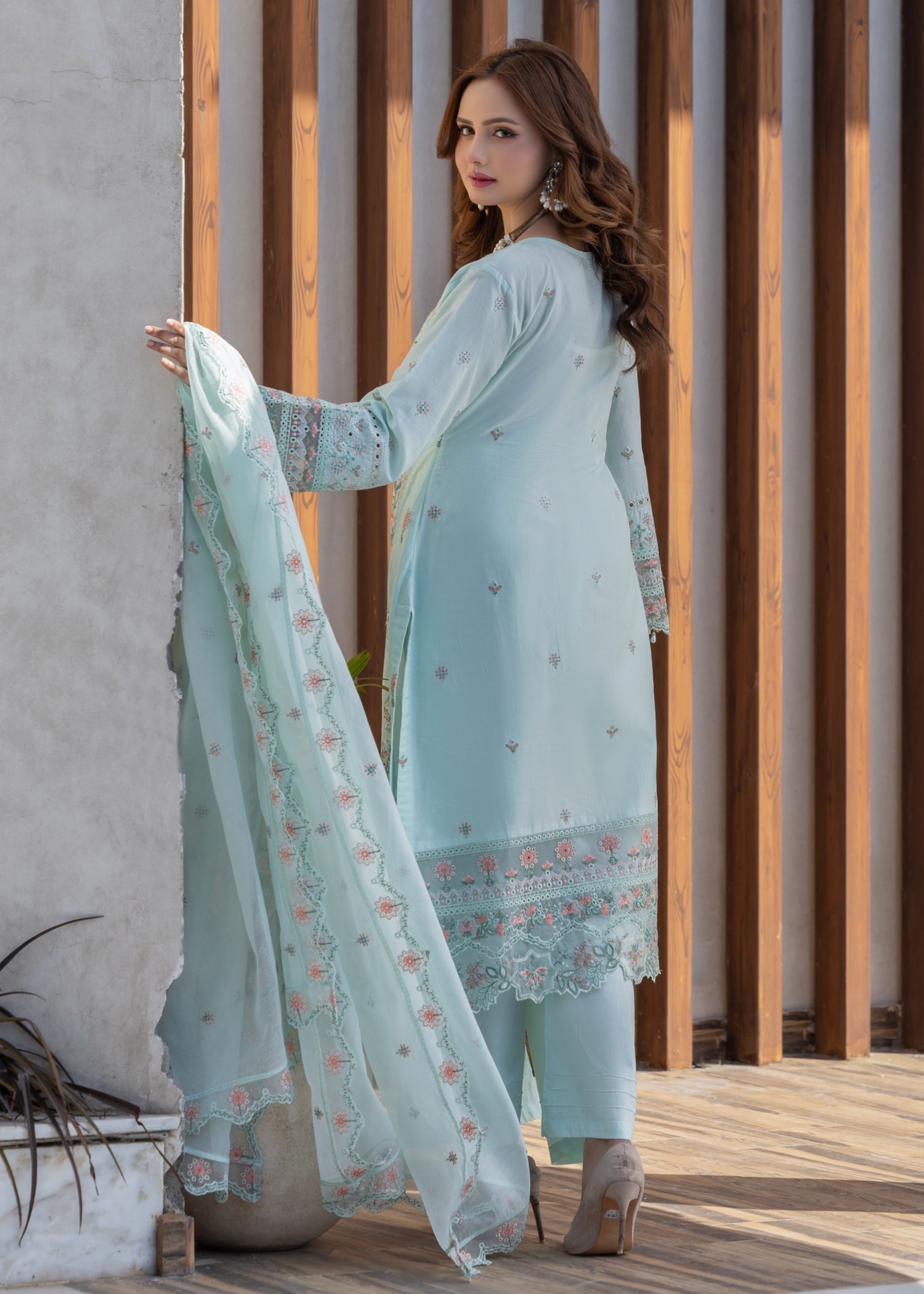 Suits By Sadia SKY SHINE CHIKANKARI Women 3pcs