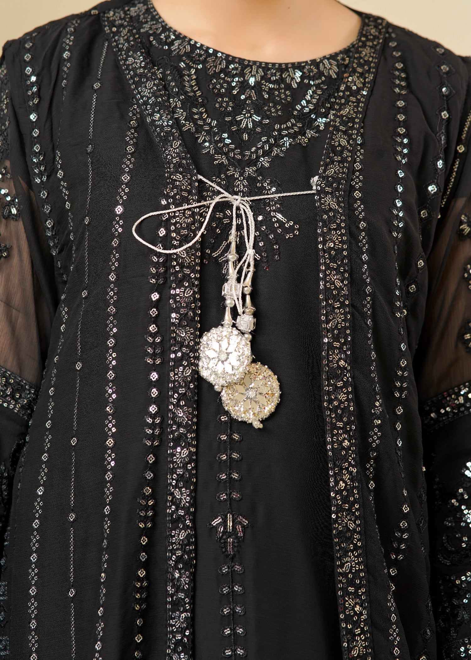 Rangoon Clothing Nameera Midnight Black Women 4pcs