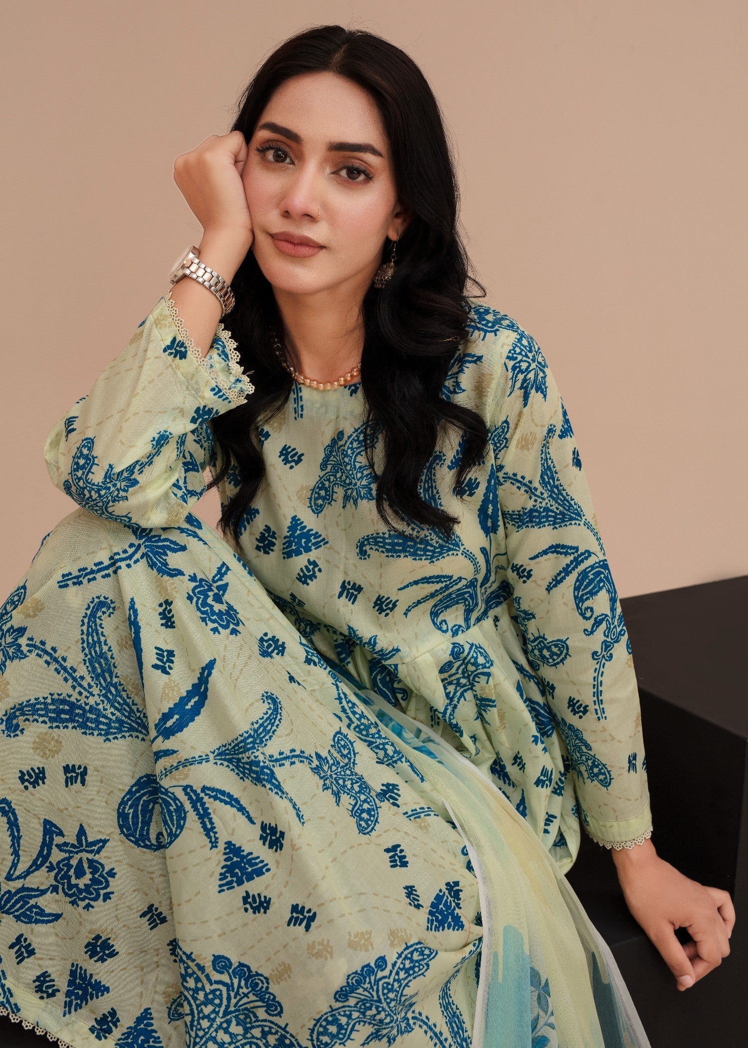 Ayeza Collection Green Maxi 06 Women 2pcs