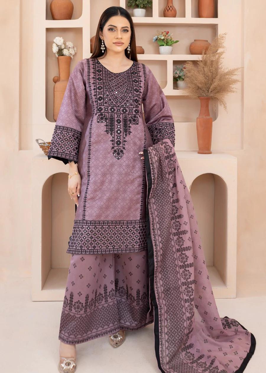Inaaya Fashion Shama Mauve Women 3pcs