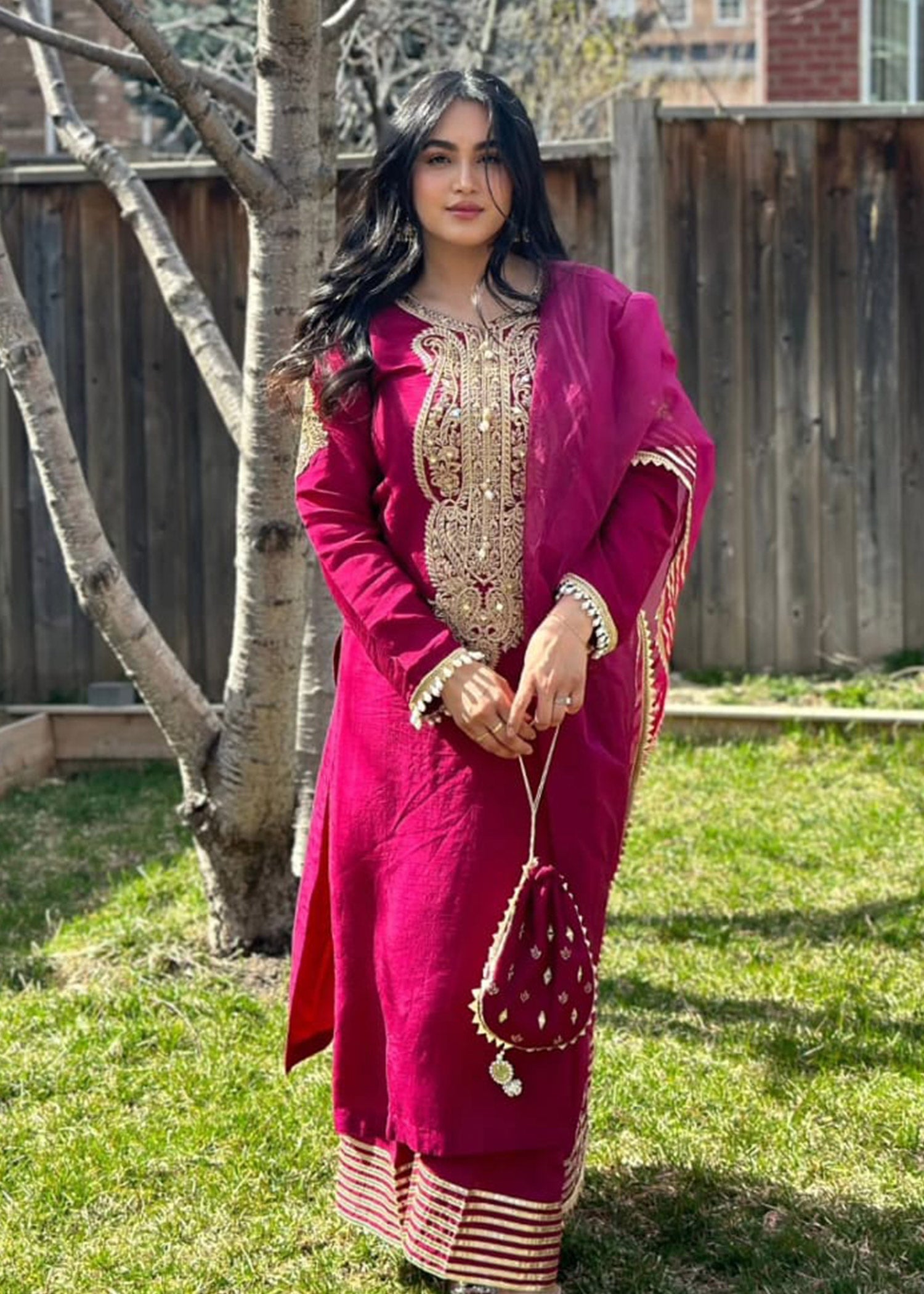 Rang-e-Haya Zareen Magenta Purplea Women 3pcs