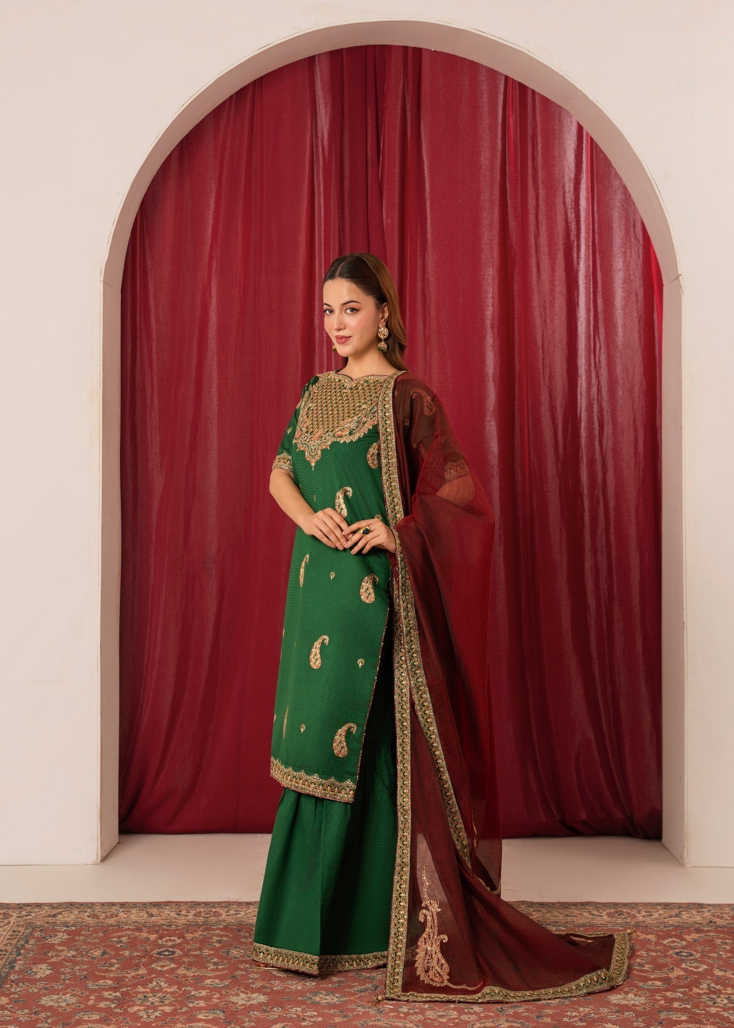 Zaren Emerald Charm Women 3pcs