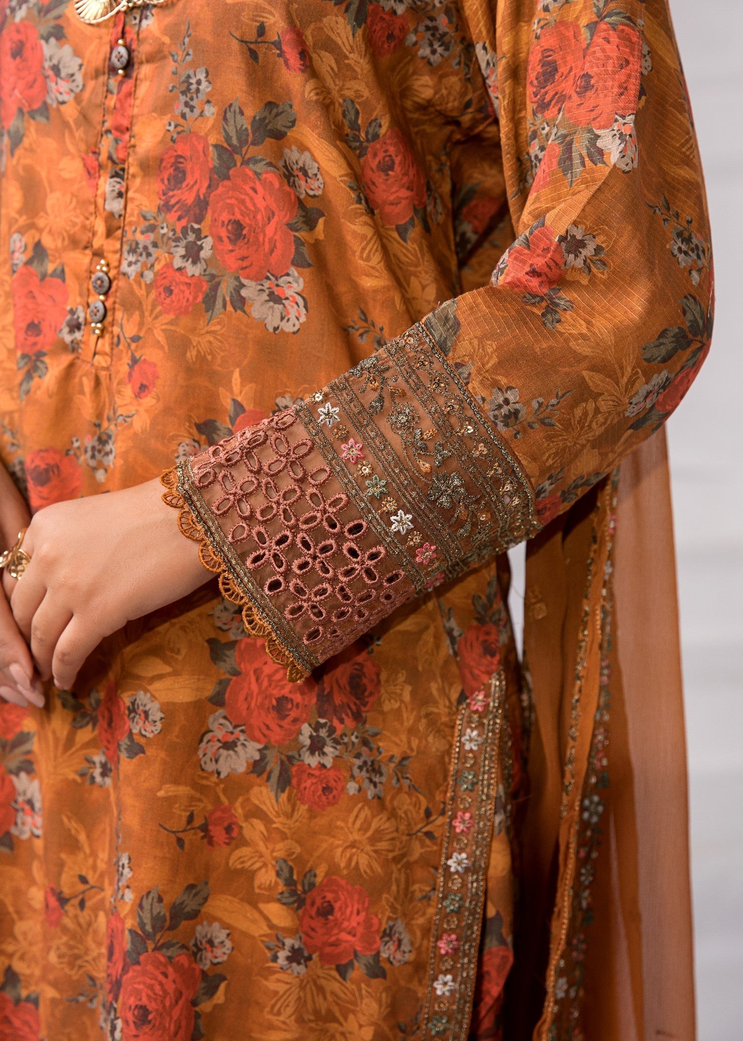 Bin Tayyab (BT006368 ORN 01) Women 3pcs