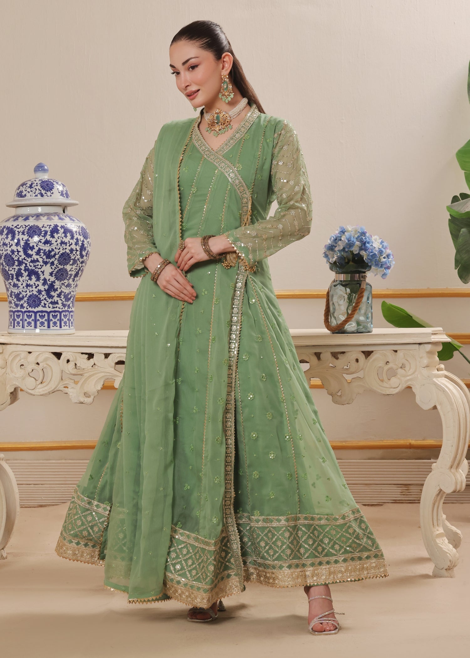 Abaan Zohan NAYAAB Pastel Green Women 3pcs