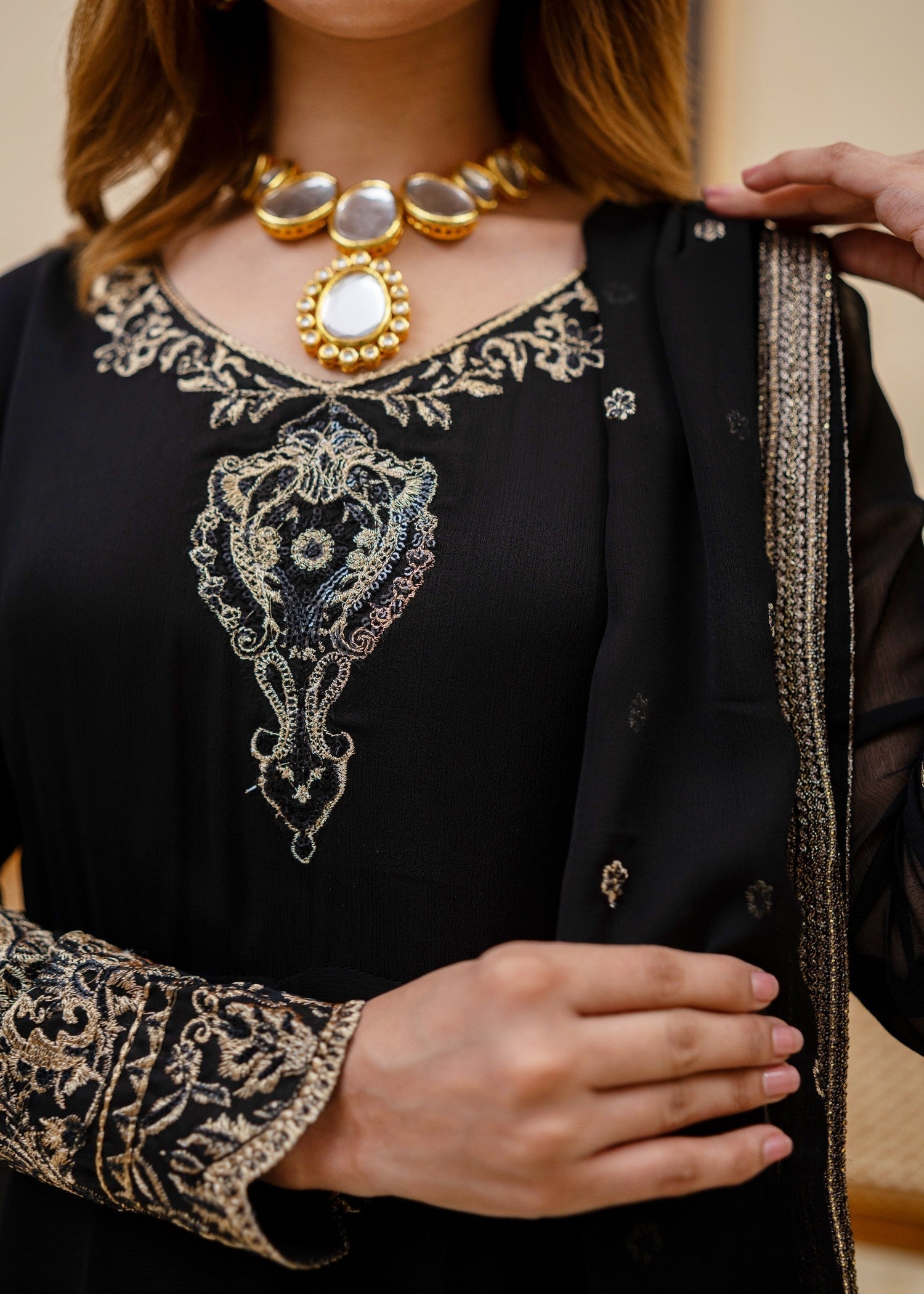 Alyssa BLACK MAXI ALL304 Women 3pcs