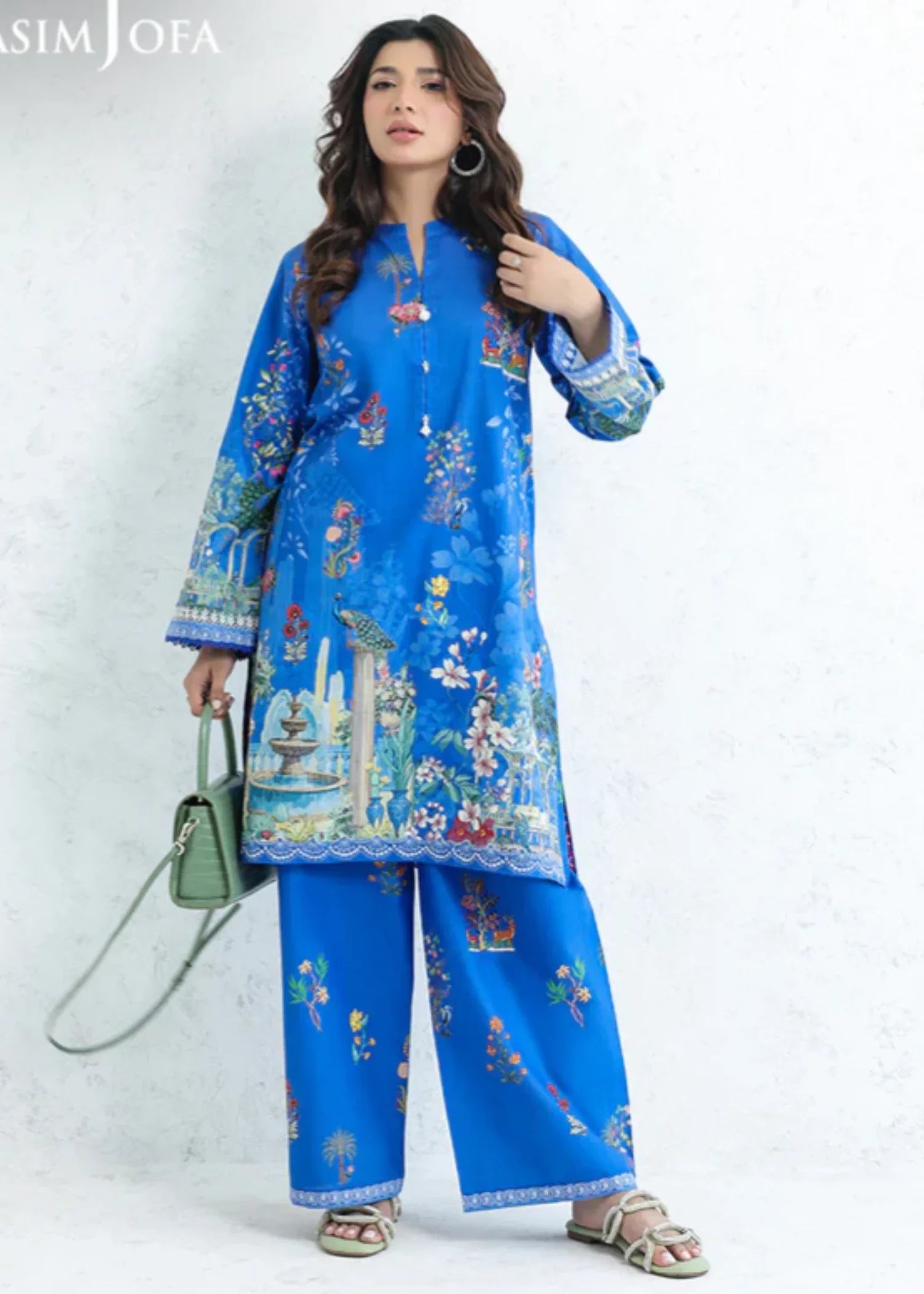 Asim Jofa AJPB 215 PRINTED CAMBRIC STITCHED Women 2pcs