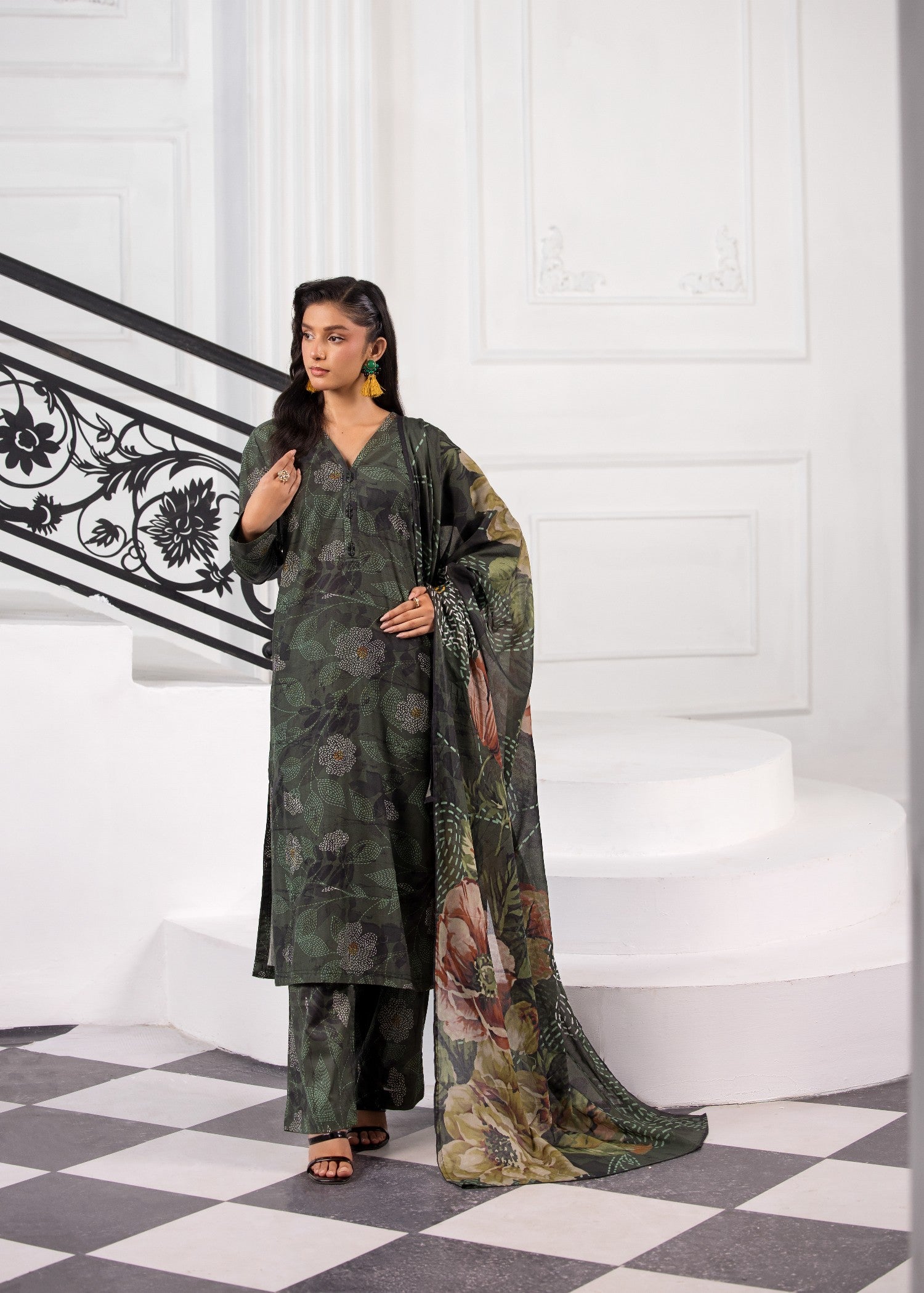 Bin Tayyab (BT006370 GRN 04) Women 3pcs