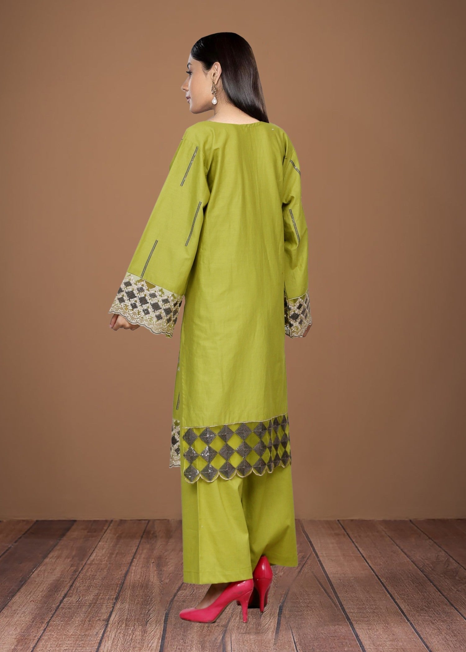 Esha Sehgal Studio Women Formal Dresses Herb green Vol1 Code020 Women 2pcs