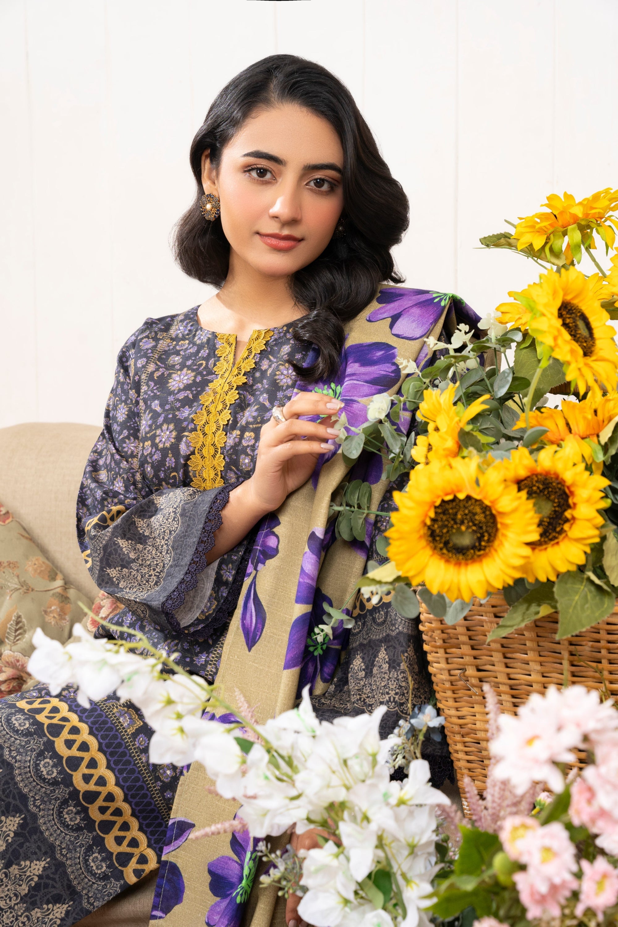 Wearalayah Women Daily Wear Winter Zinc Grey Unstitched Women 3pcs