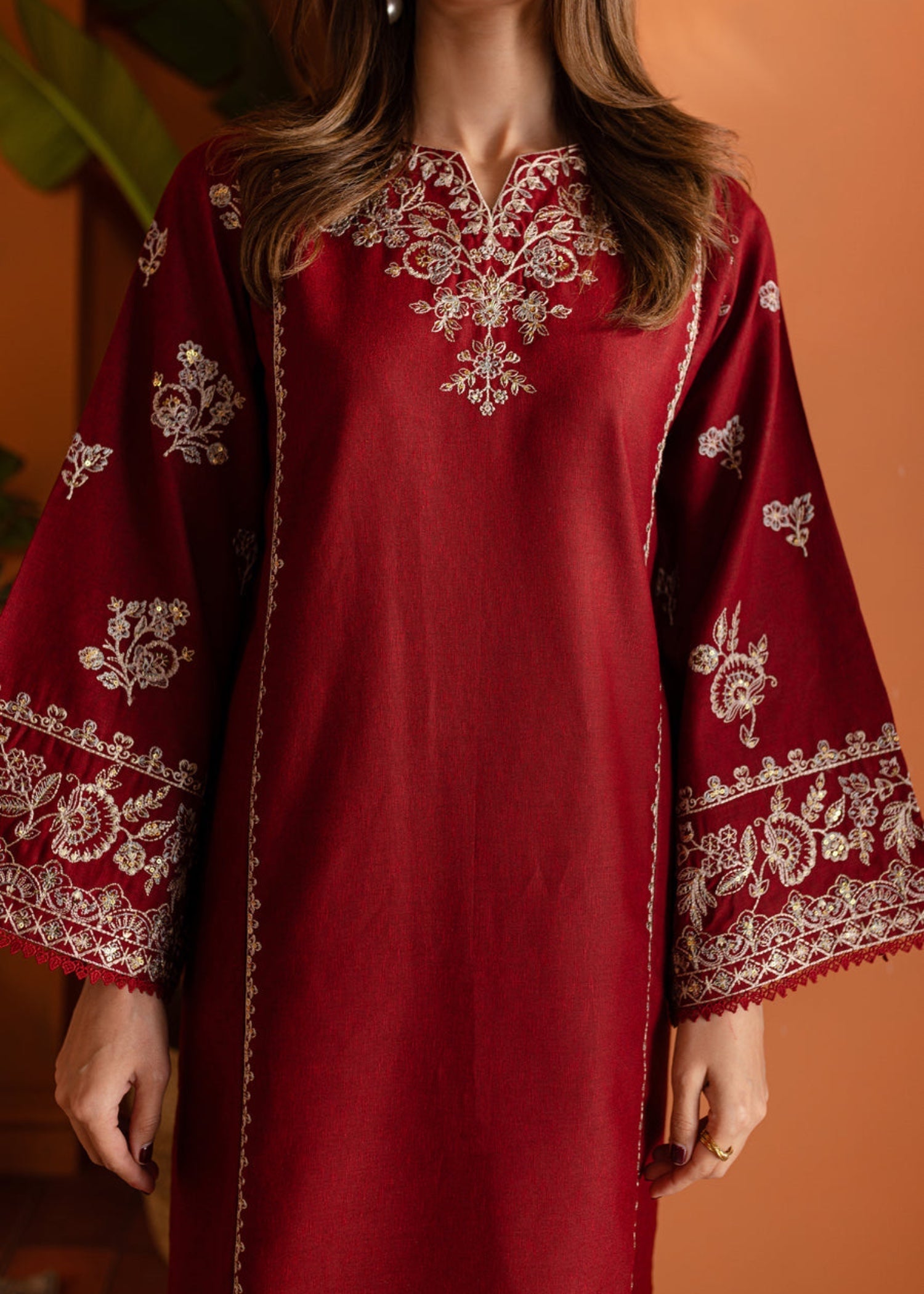 The Turkish Wear Ashnah Maroon Women 2pcs