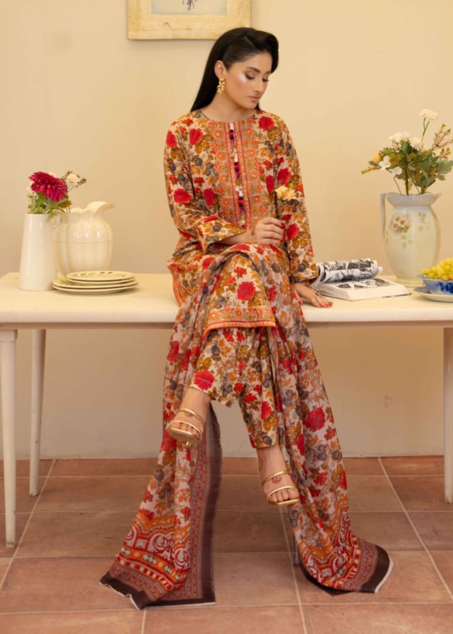 Gul Fashion Embroidered Lawn Kurta Set 13 Women 3pcs