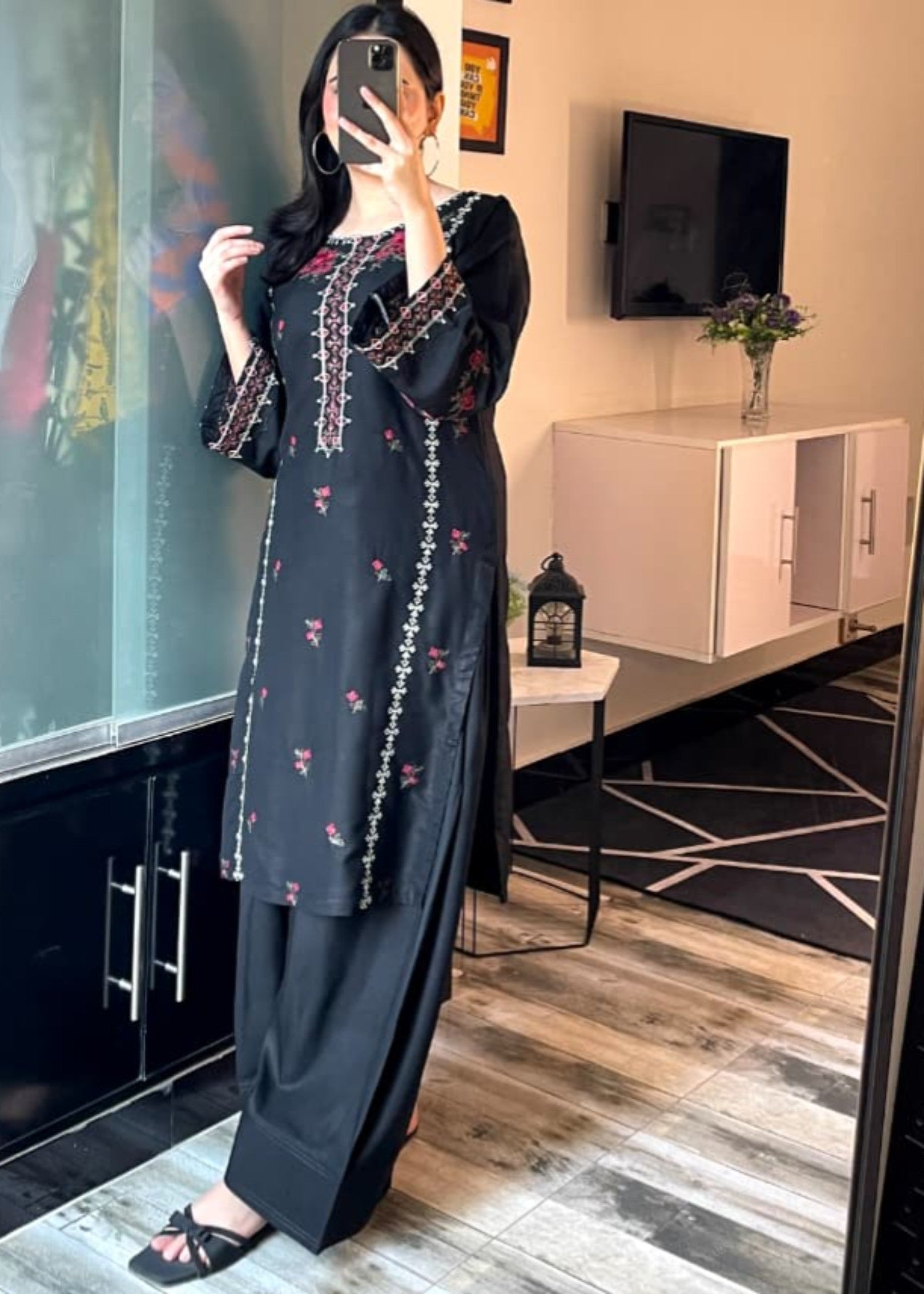 Tehzeeb Libas LUXURY EMBROIDER WITH FARSHI Women 2pcs