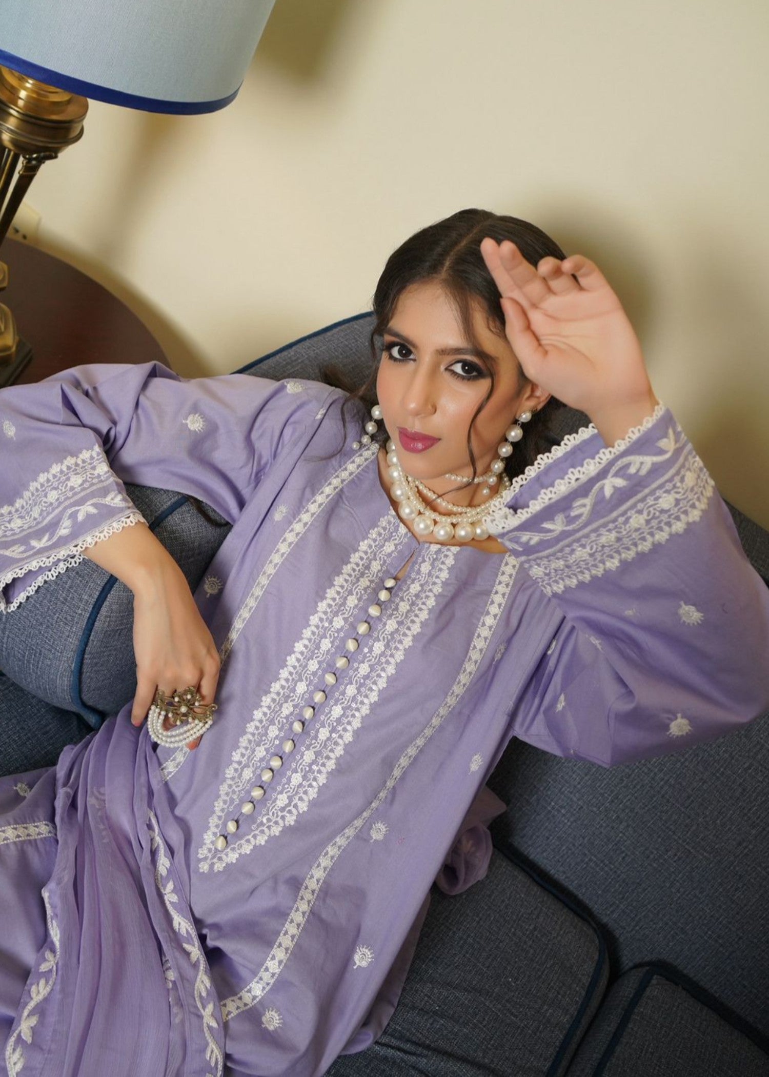 Rangoon Clothing Zaina Lavender Women 3pcs