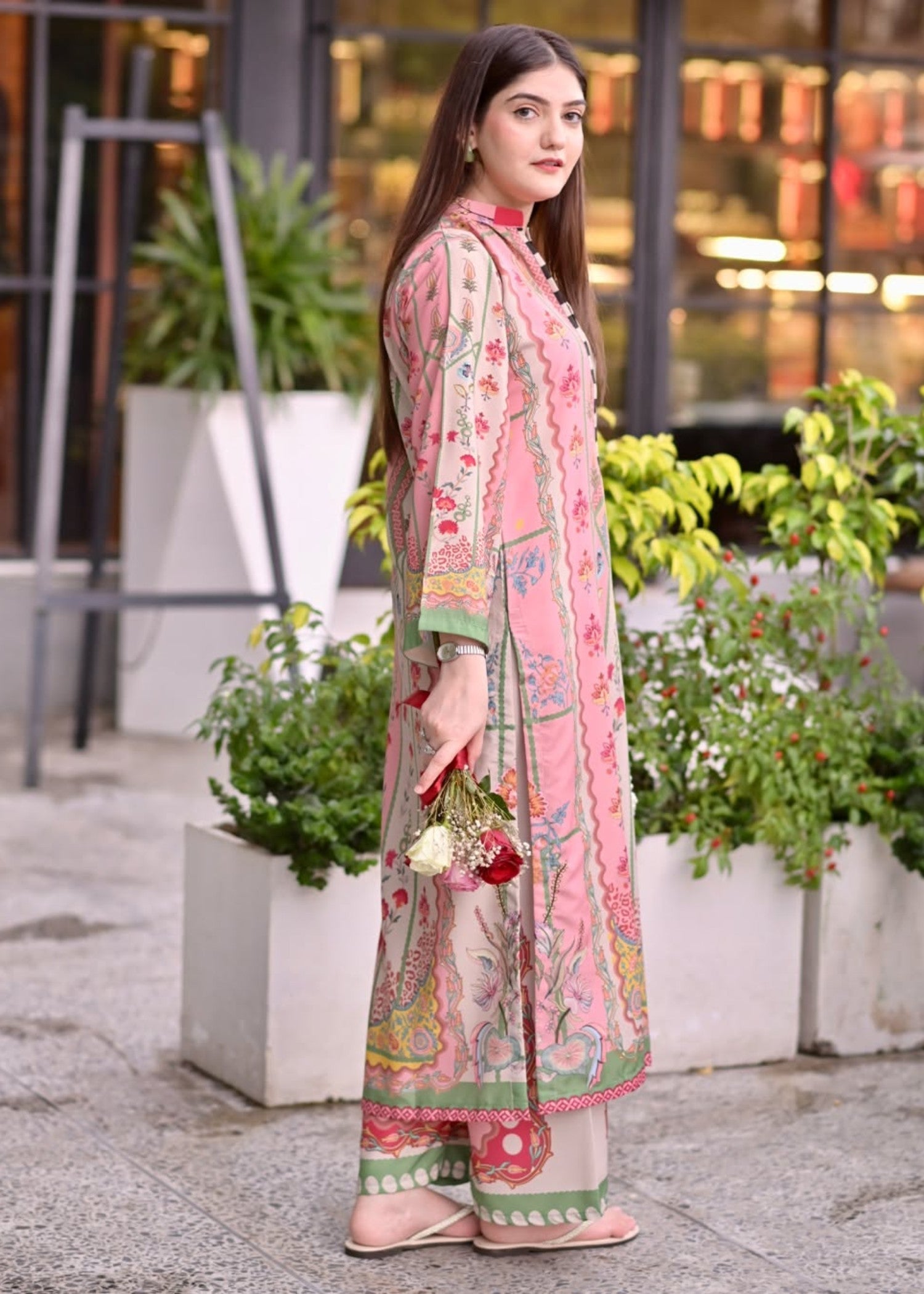 Midway Arts Pretty pink Long Women 2pcs