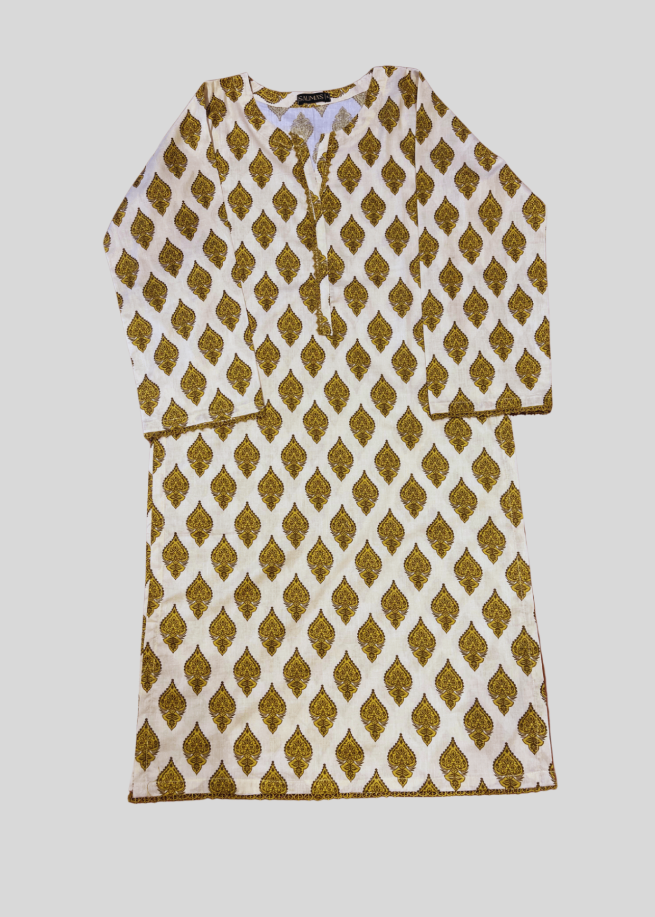 Salimas Lawn Suit with Traditional Leaf Print Women 2pcs