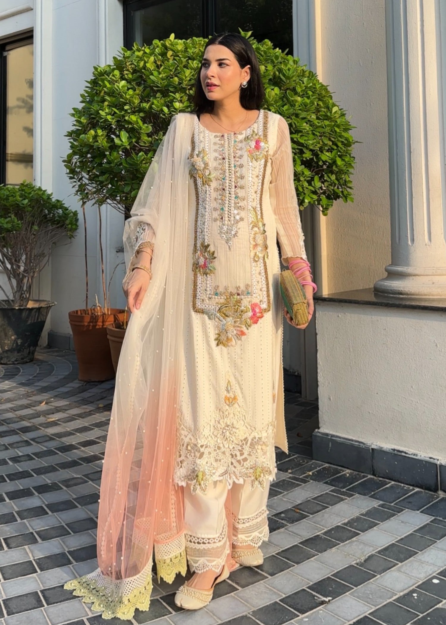 Khuda Baksh Creations S 125 Off White Women 4pcs