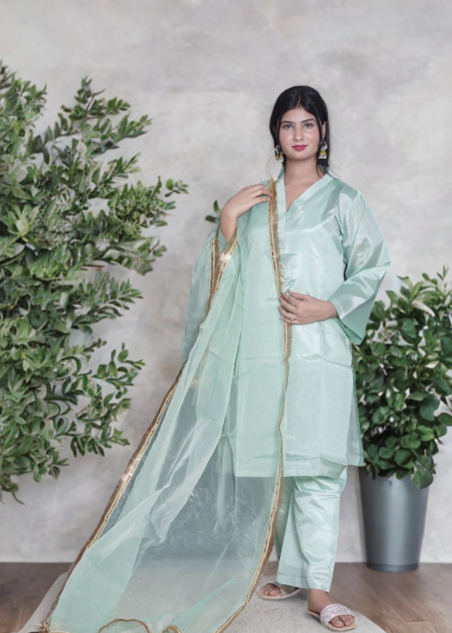 Zamnah Mint Elegance Women 3pcs