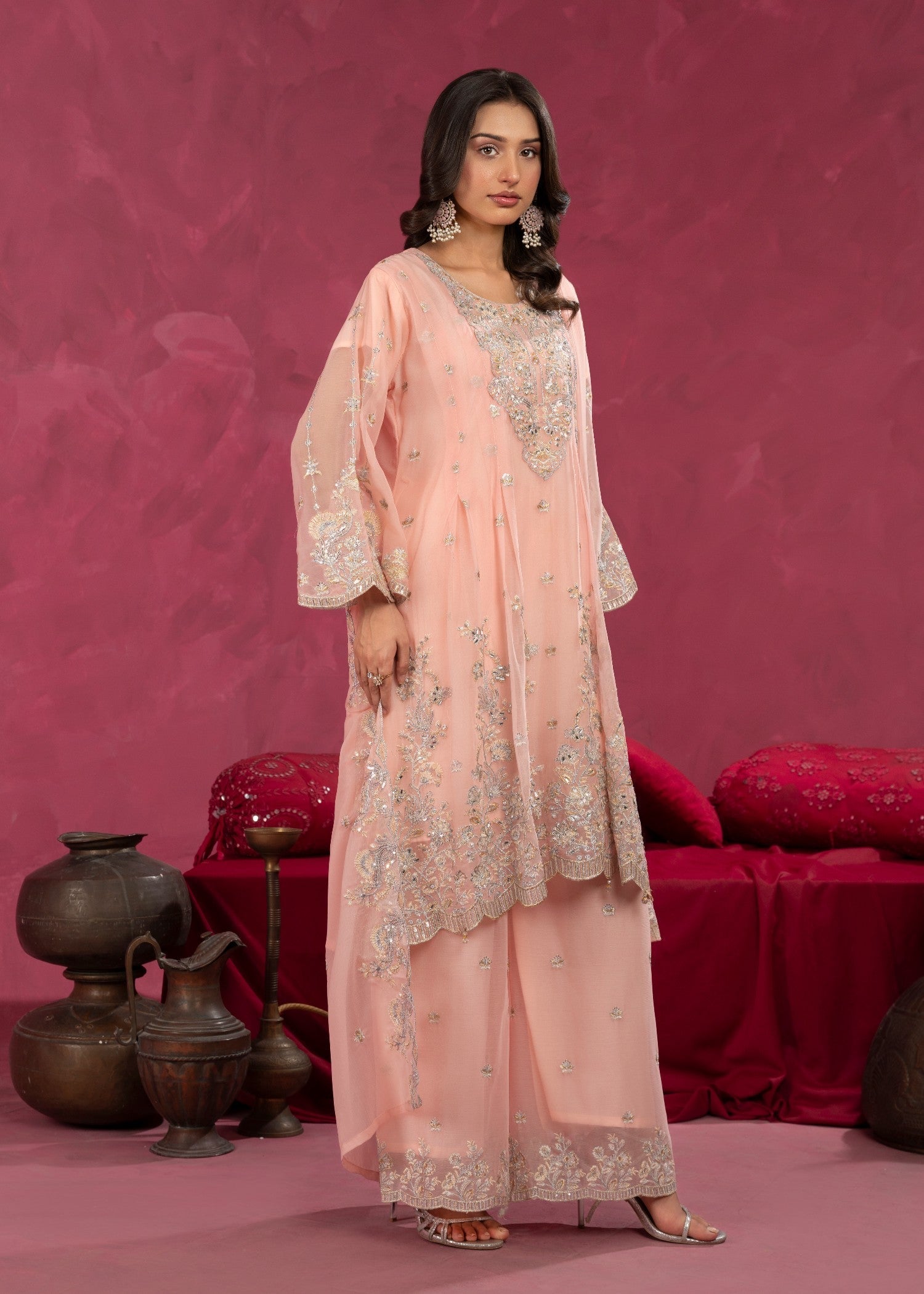 Four Season Boutique ZEBA FROK PEACH Women 3pcs