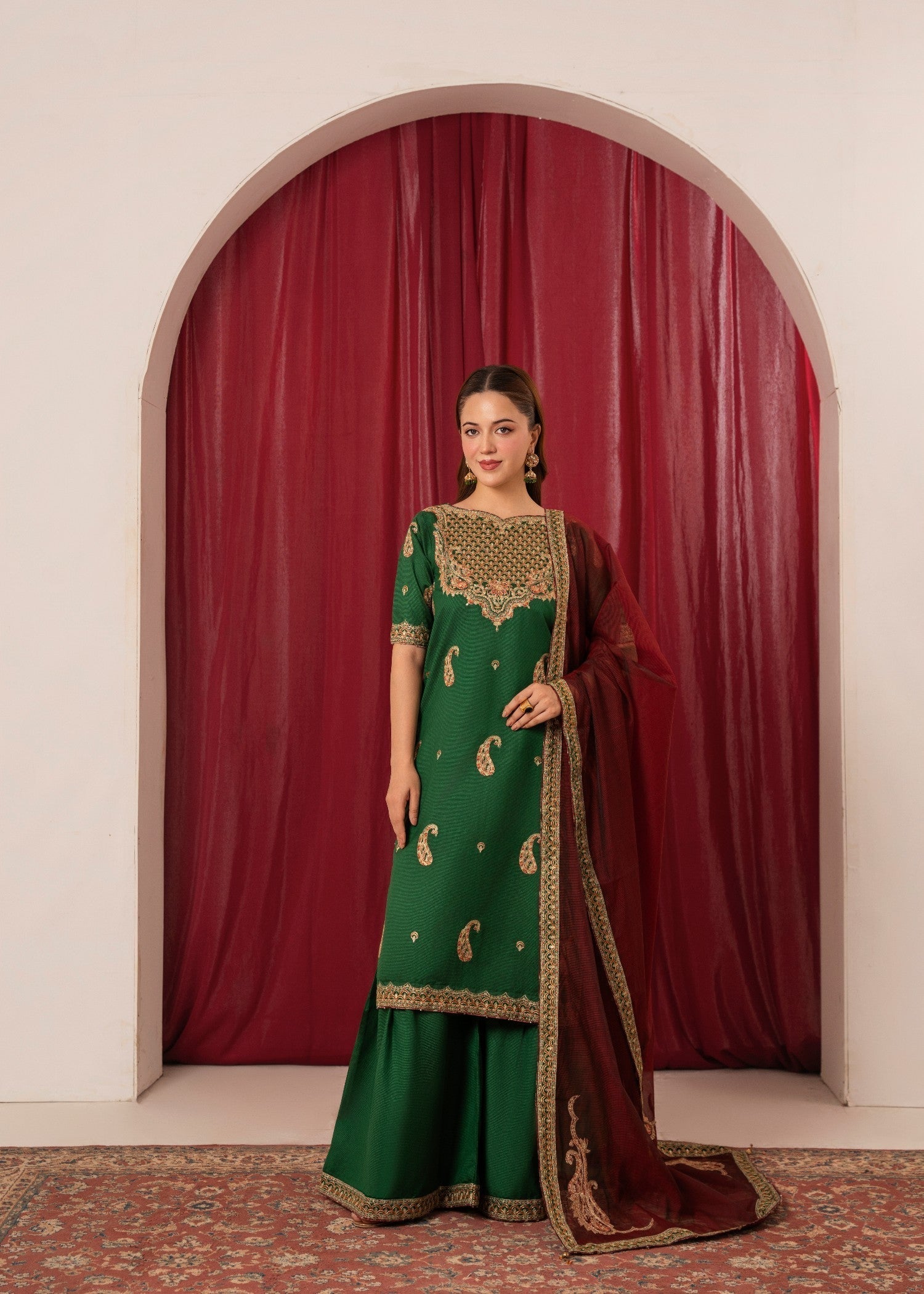 Zaren Emerald Charm Women 3pcs