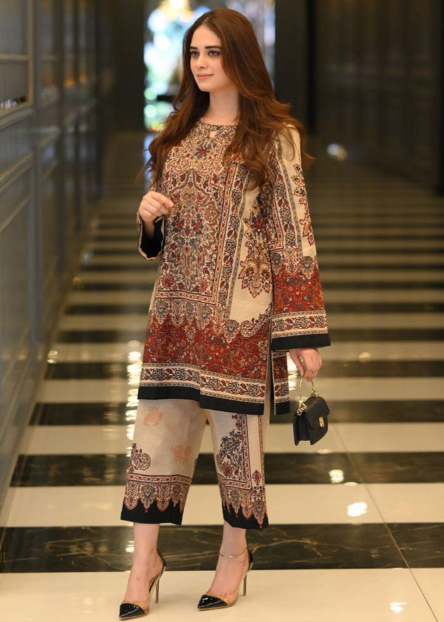 Tehzeeb Libas REGAL RUST CHARM DIGITAL Women 2pcs