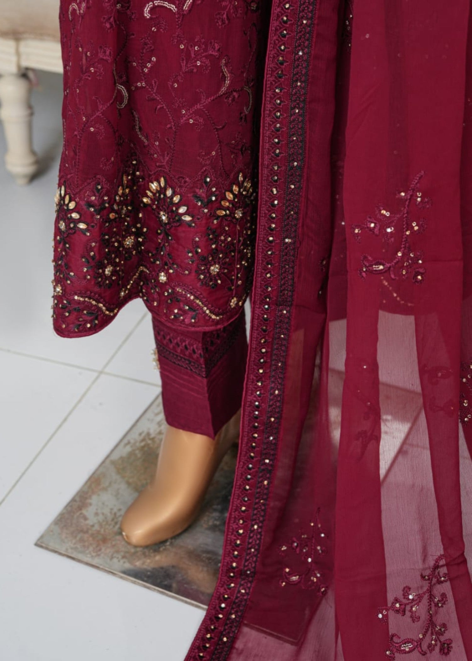 Ahmed Creations Kinza Magenta Women 3pcs