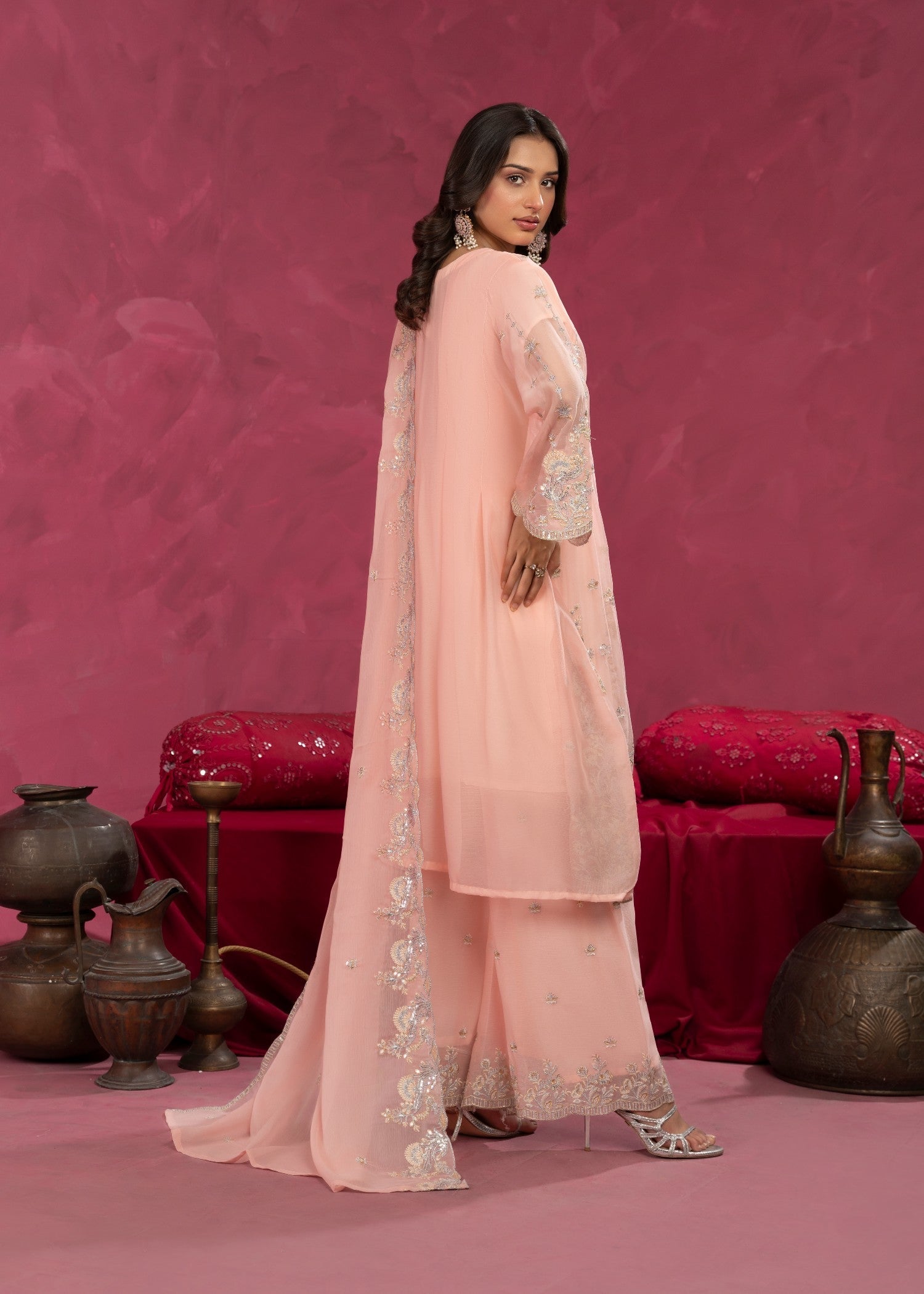 Four Season Boutique ZEBA FROK PEACH Women 3pcs