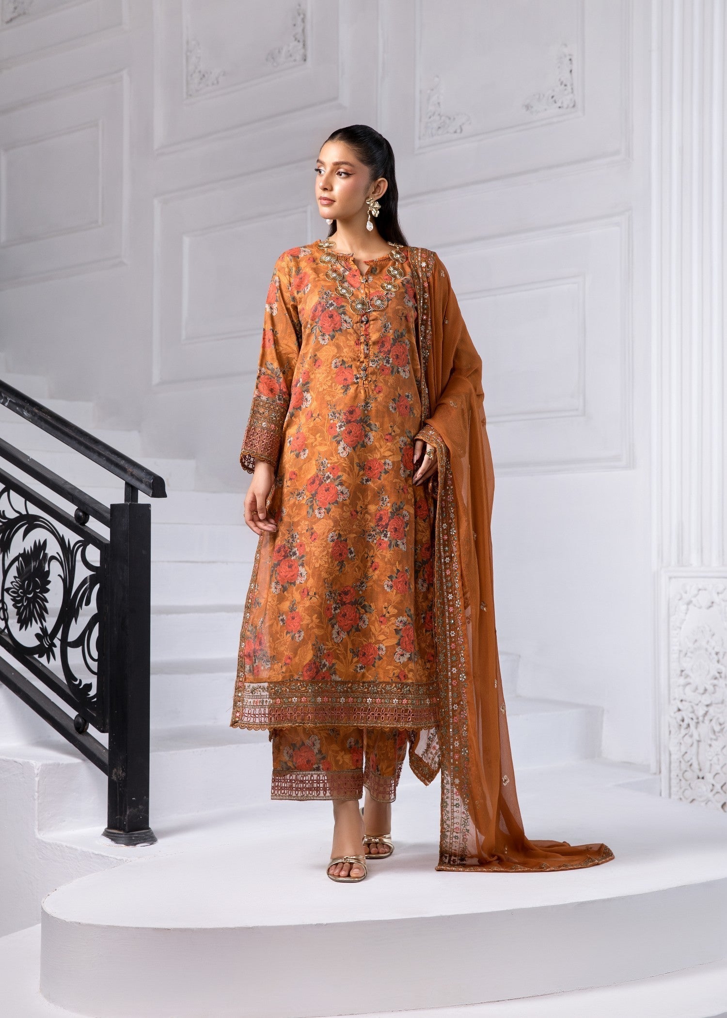 Bin Tayyab (BT006368 ORN 01) Women 3pcs