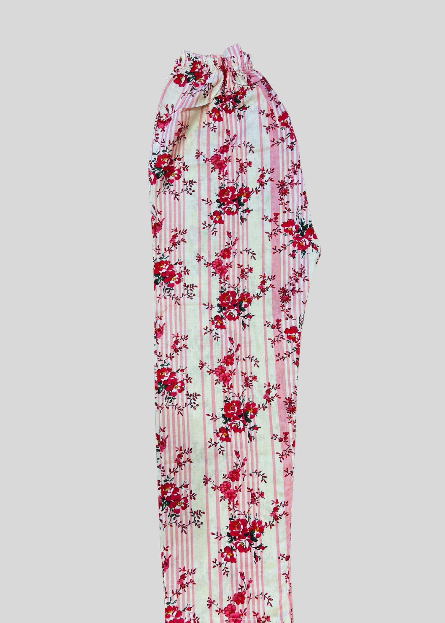 Salimas Pink Floral Striped Lawn Cotton Suit Women 2pcs