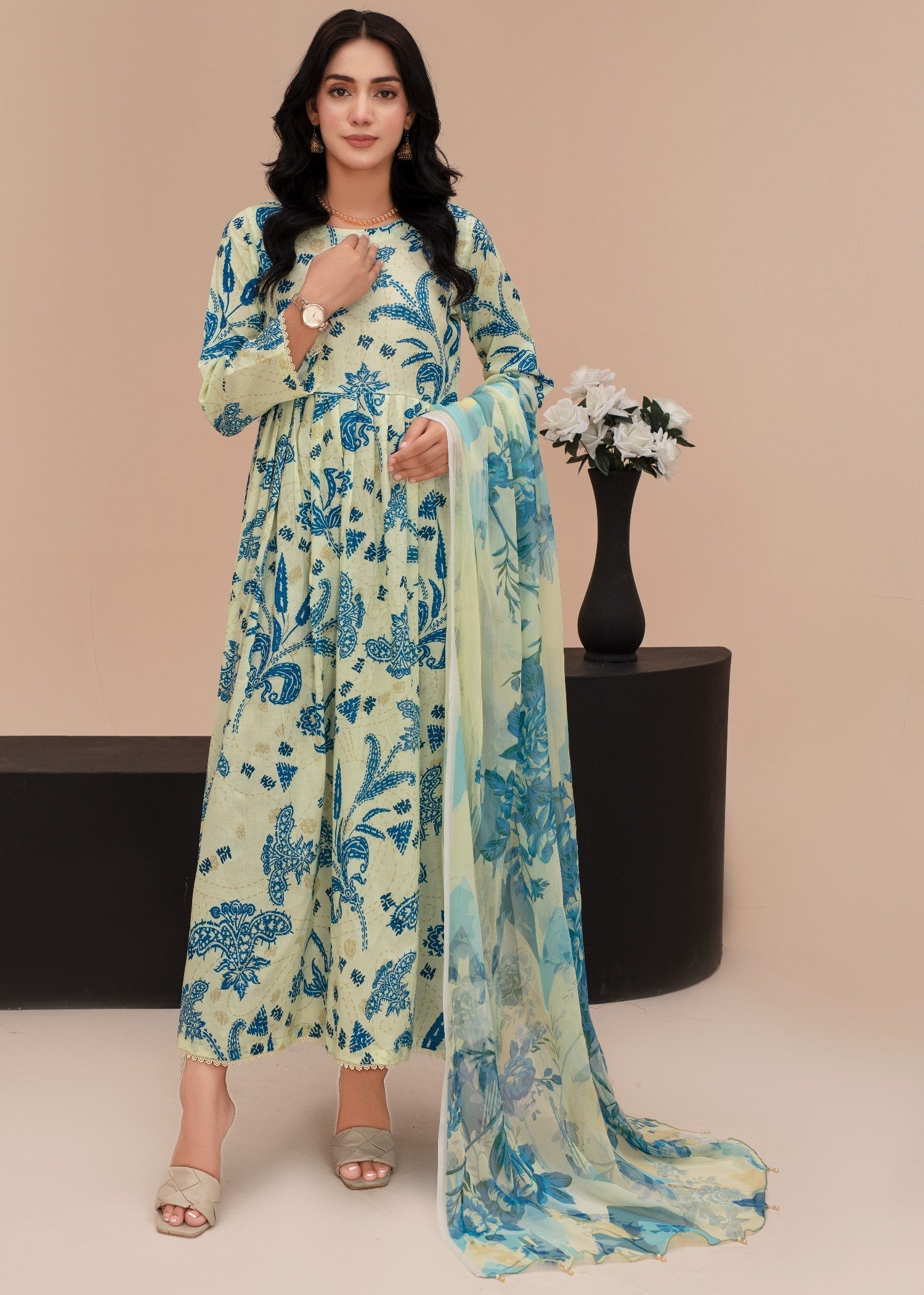 Ayeza Collection Green Maxi 06 Women 2pcs