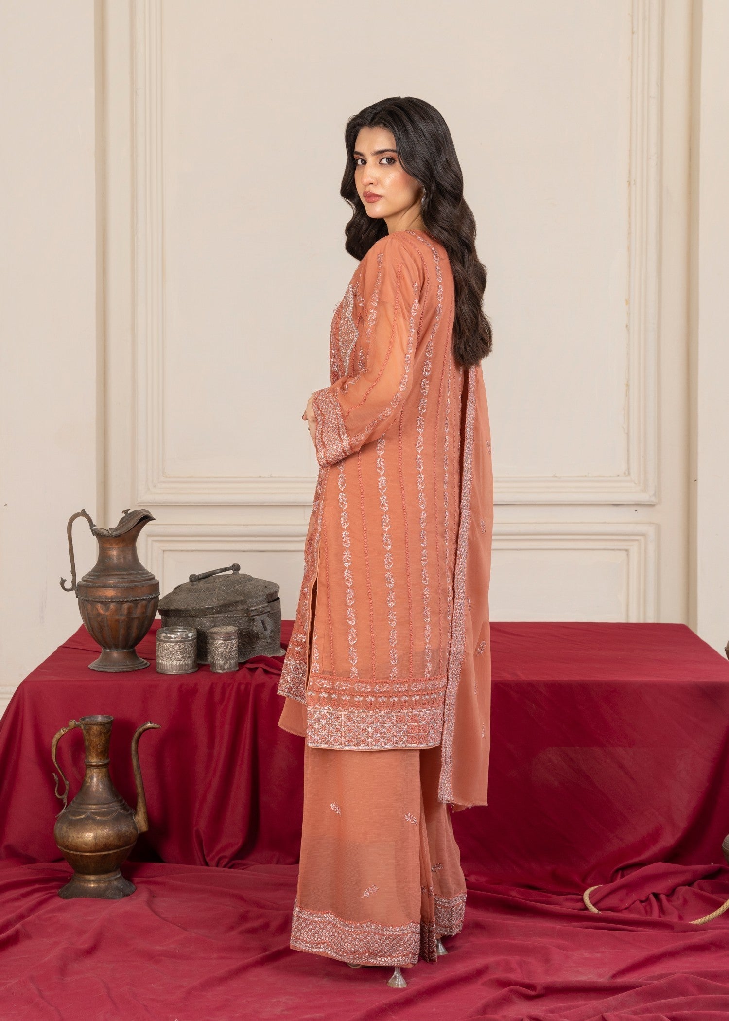 Four Season Boutique DIL ROOP PEACH PINK Women 3pcs