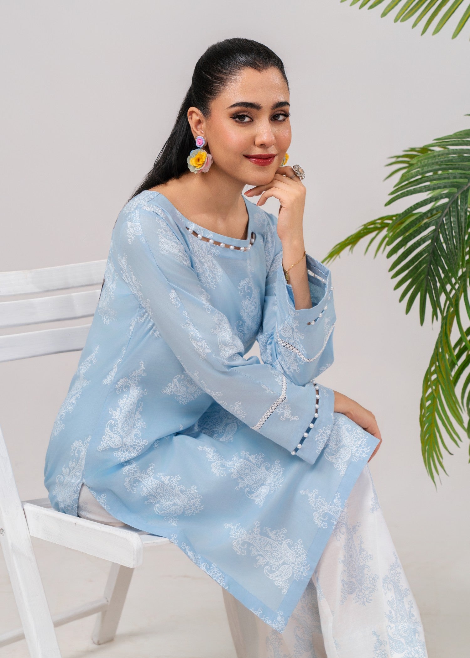 Hoorwani Hessonie Ice Blue Women 2pcs