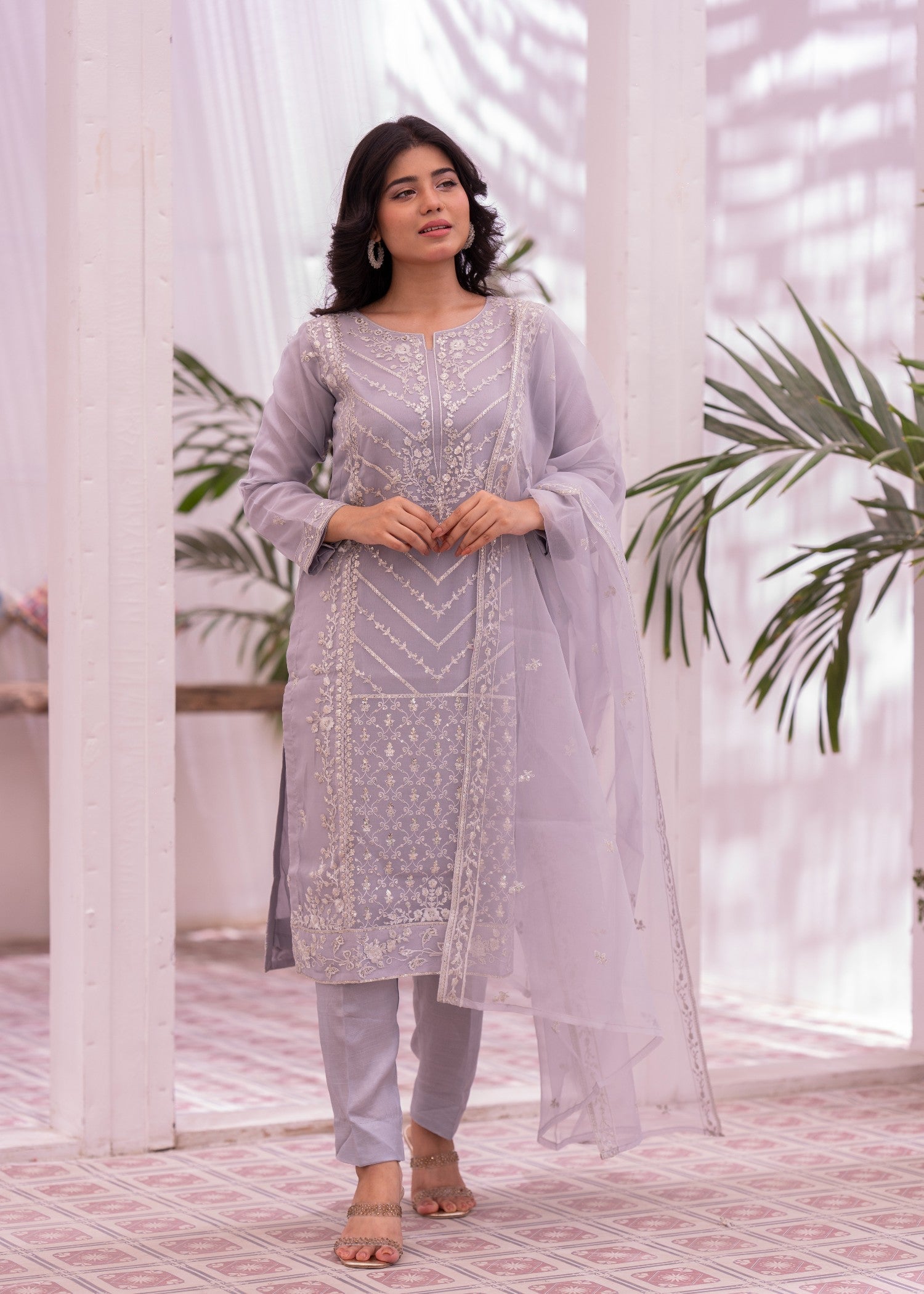 Zohan Ateeq Zunaira (Pastel Grey) Women 3pcs